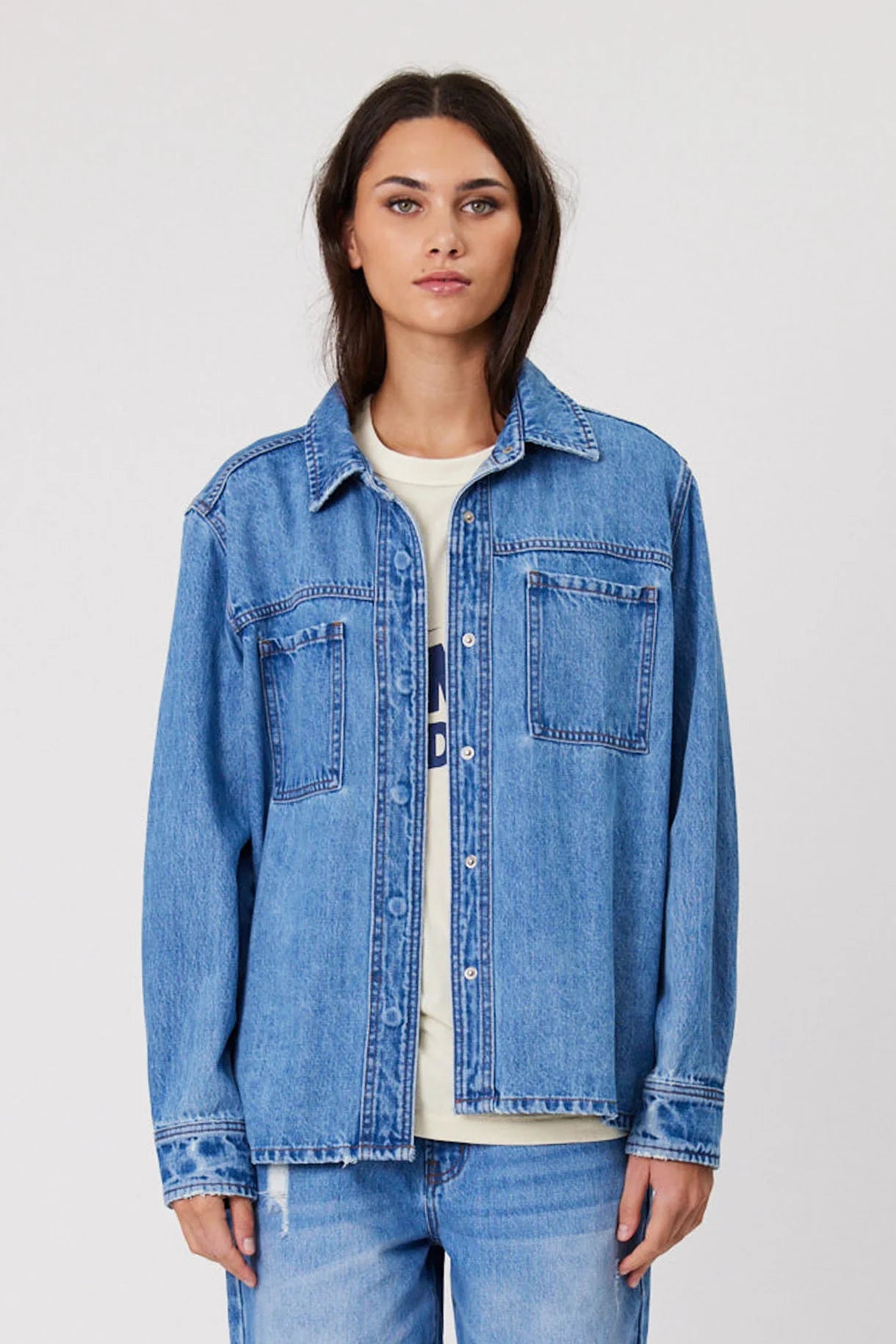 REMAIN Effie Shirt | Mid Blue