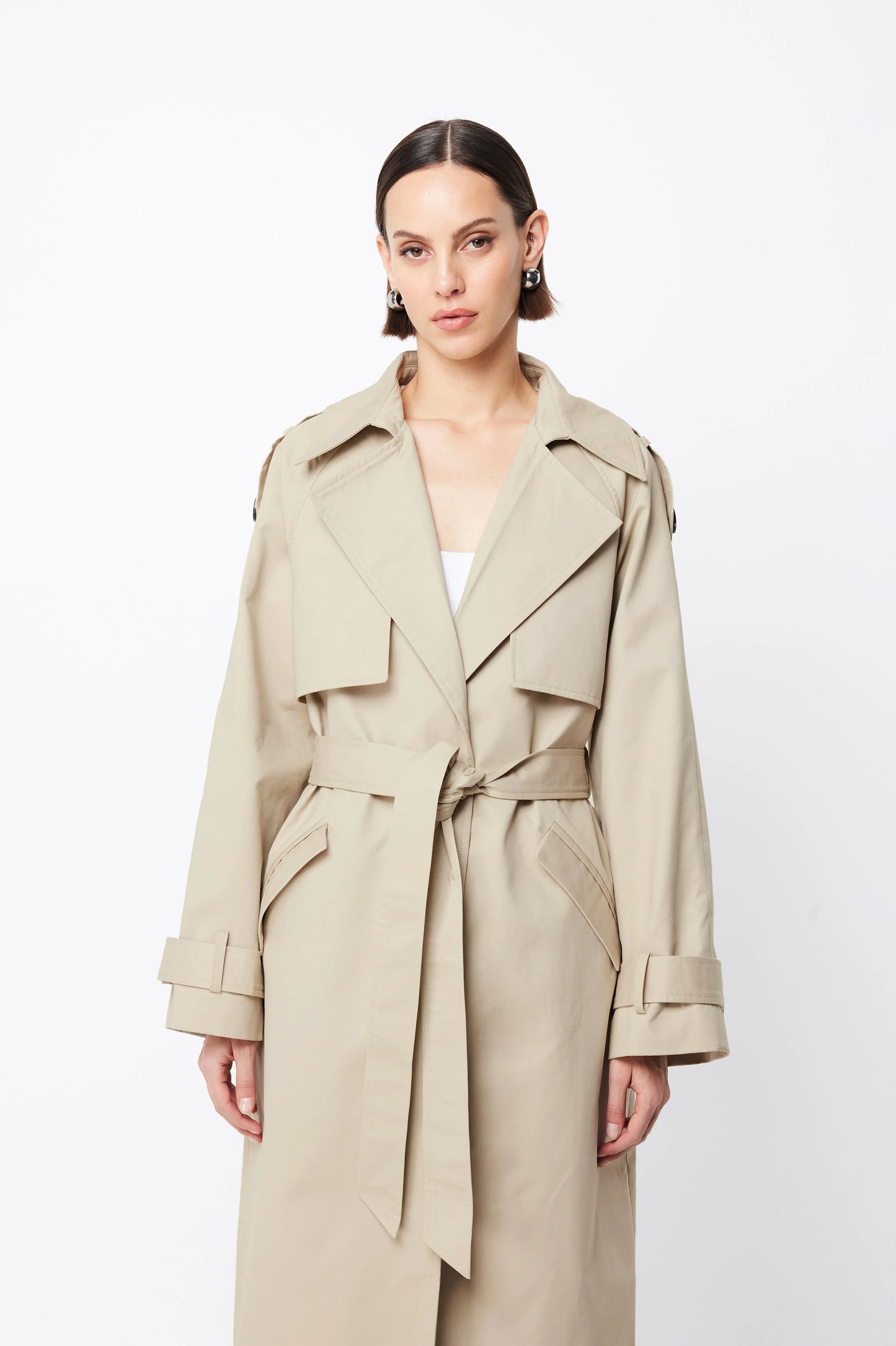 MOSSMAN Franklin Trench Coat | Natural