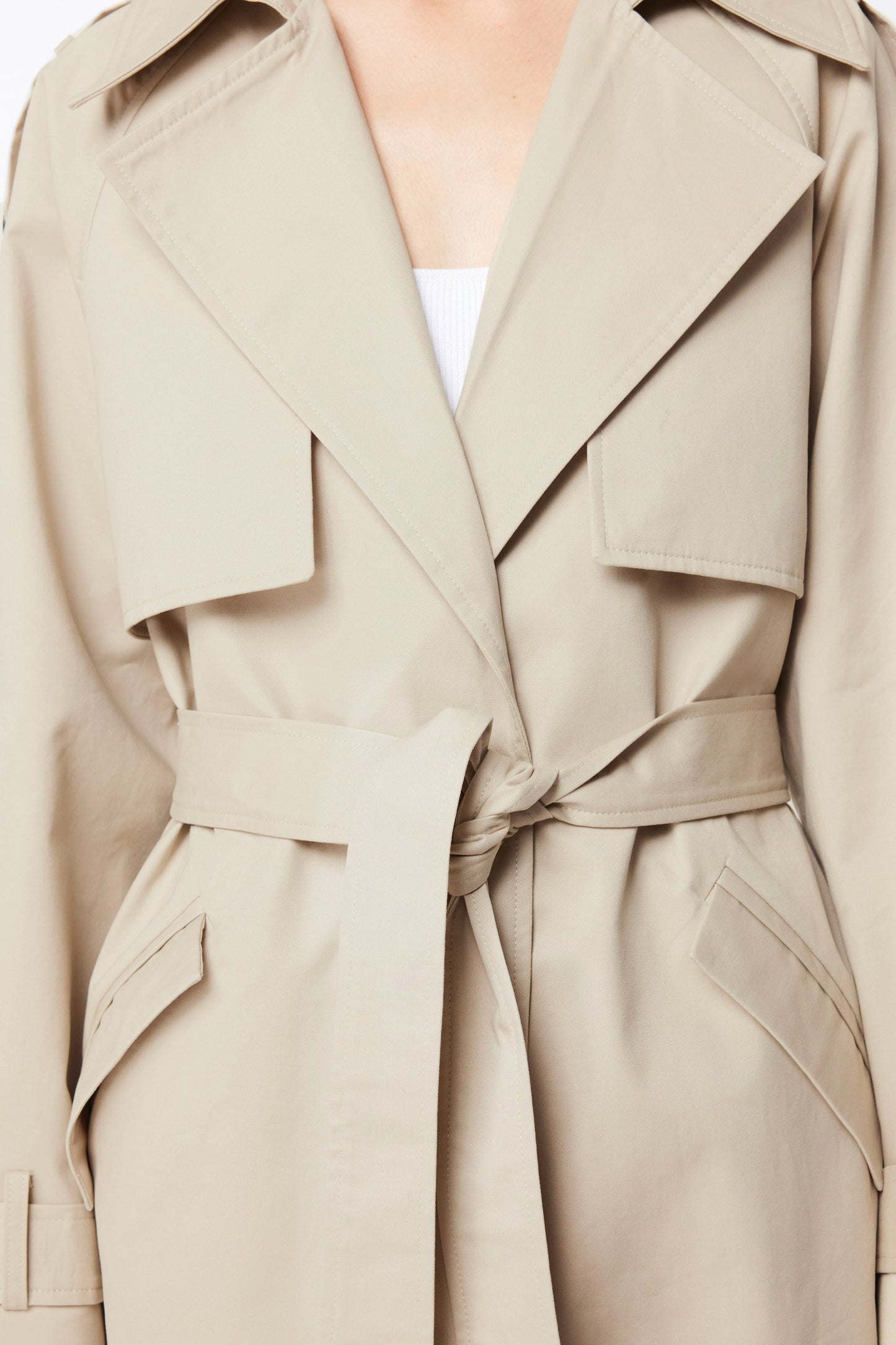 MOSSMAN Franklin Trench Coat | Natural