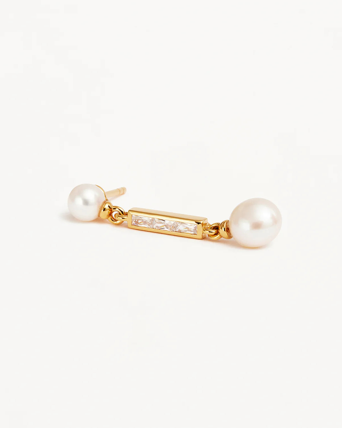 BY CHARLOTTE | Breathe Pearl Drop Earrings Gold