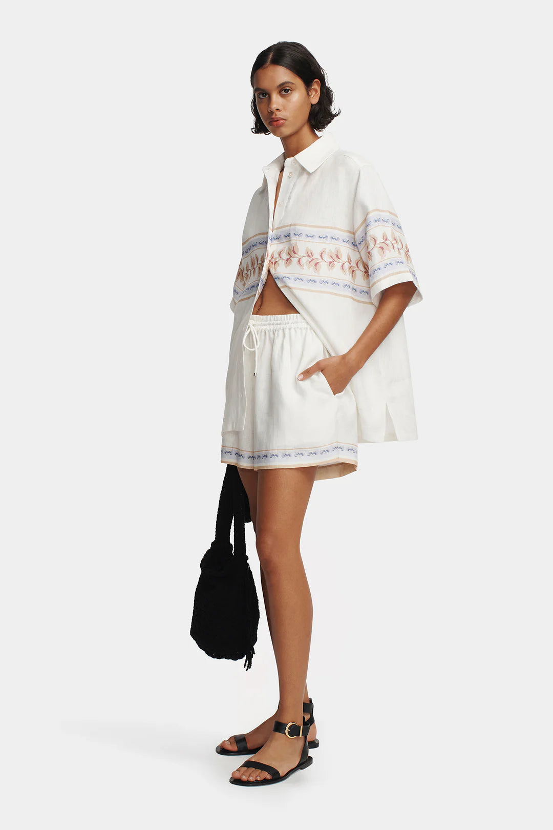 HANSEN AND GRETEL Tilly Linen Short | Hawaiian Tablecloth