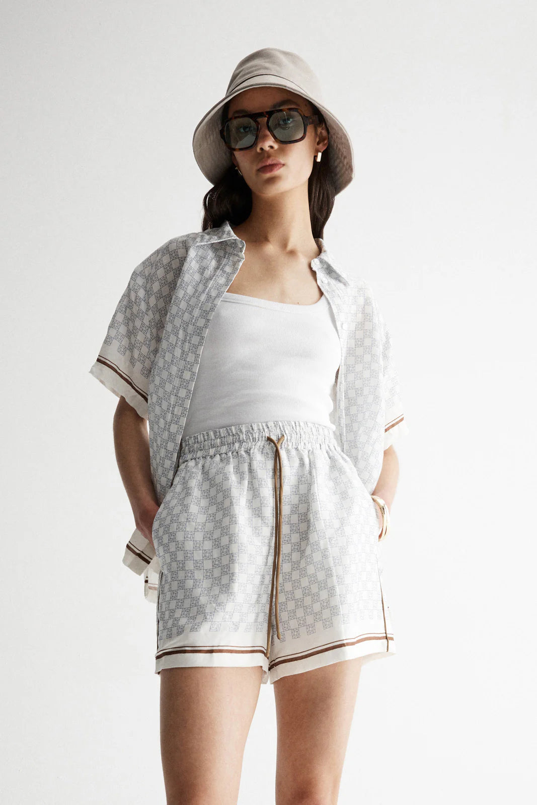 ELKA COLLECTIVE Lumi Shirt | Monogram Print
