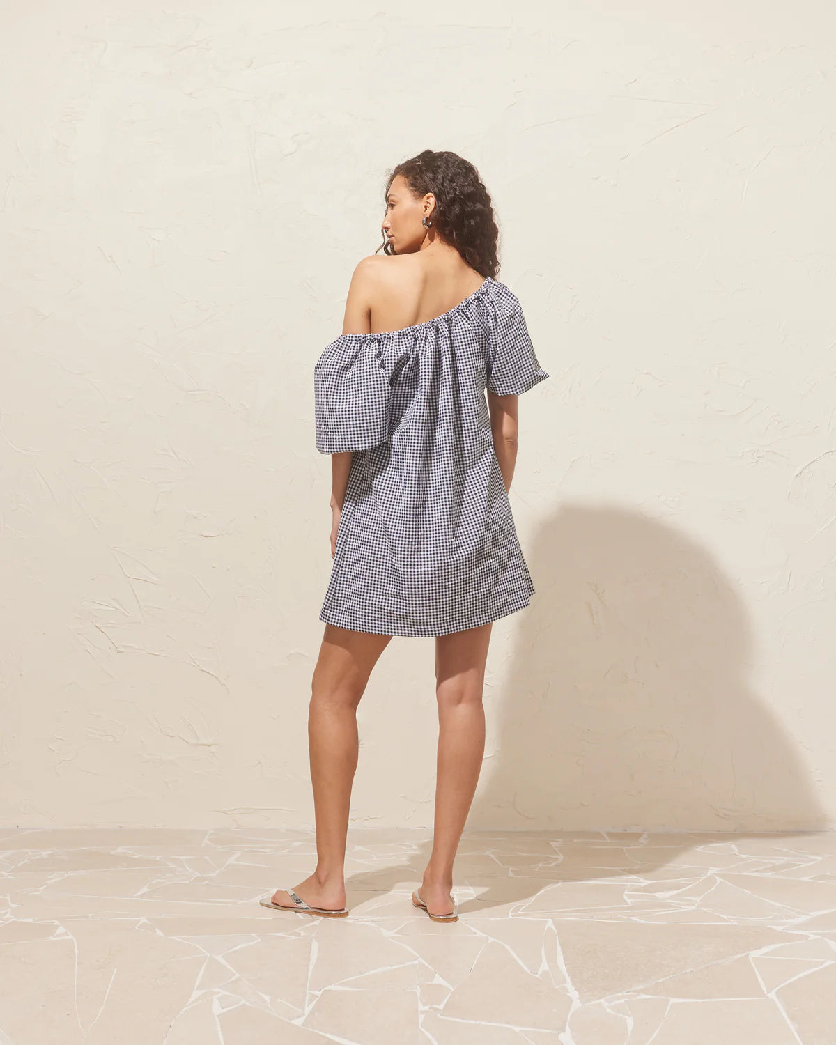 RUBY Flory Mini Dress | Black Gingham