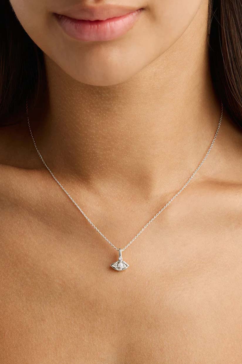 BY CHARLOTTE I Am Protected Necklace | Silver