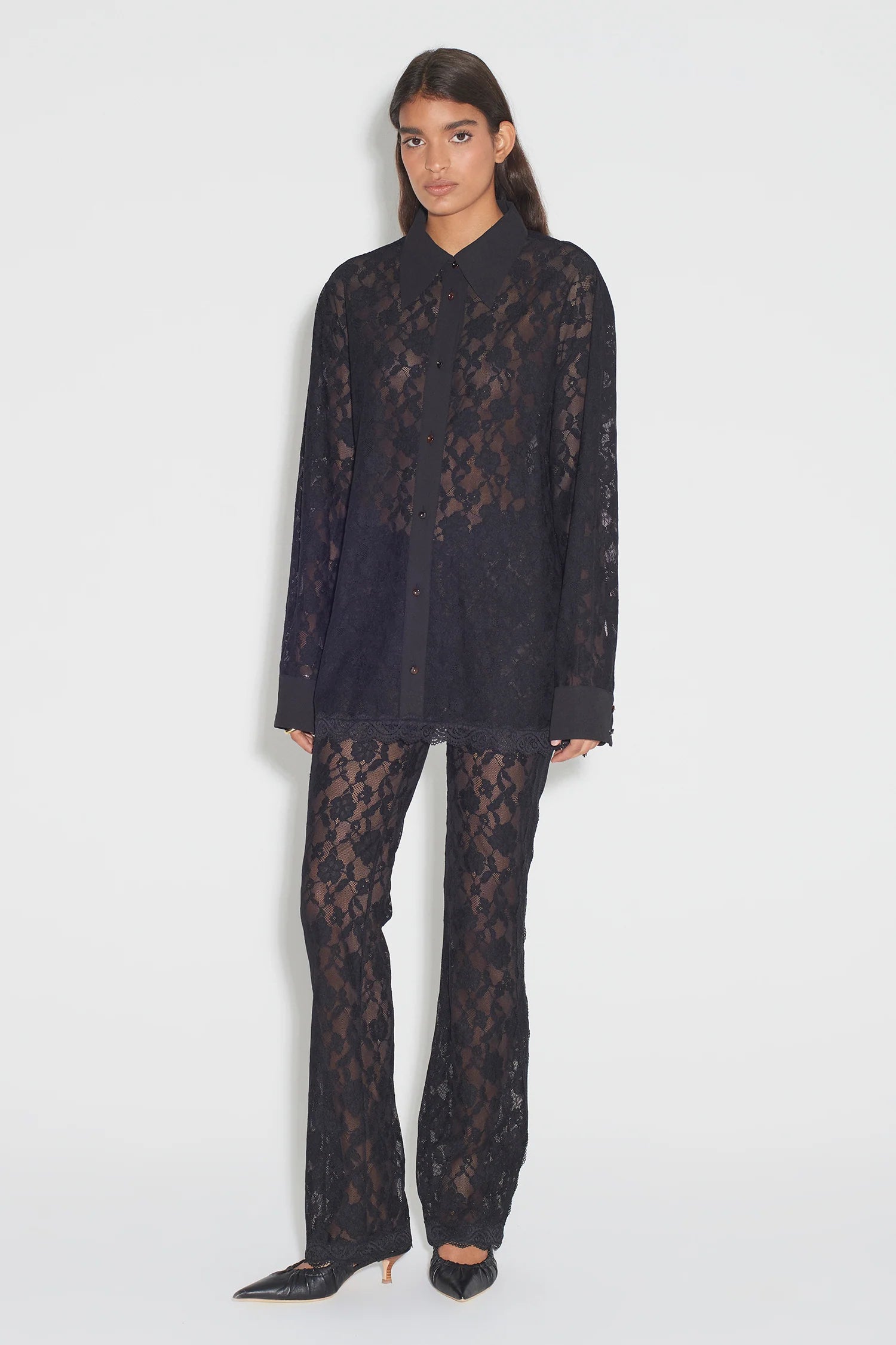 Jude Lace Shirt | Black Lace