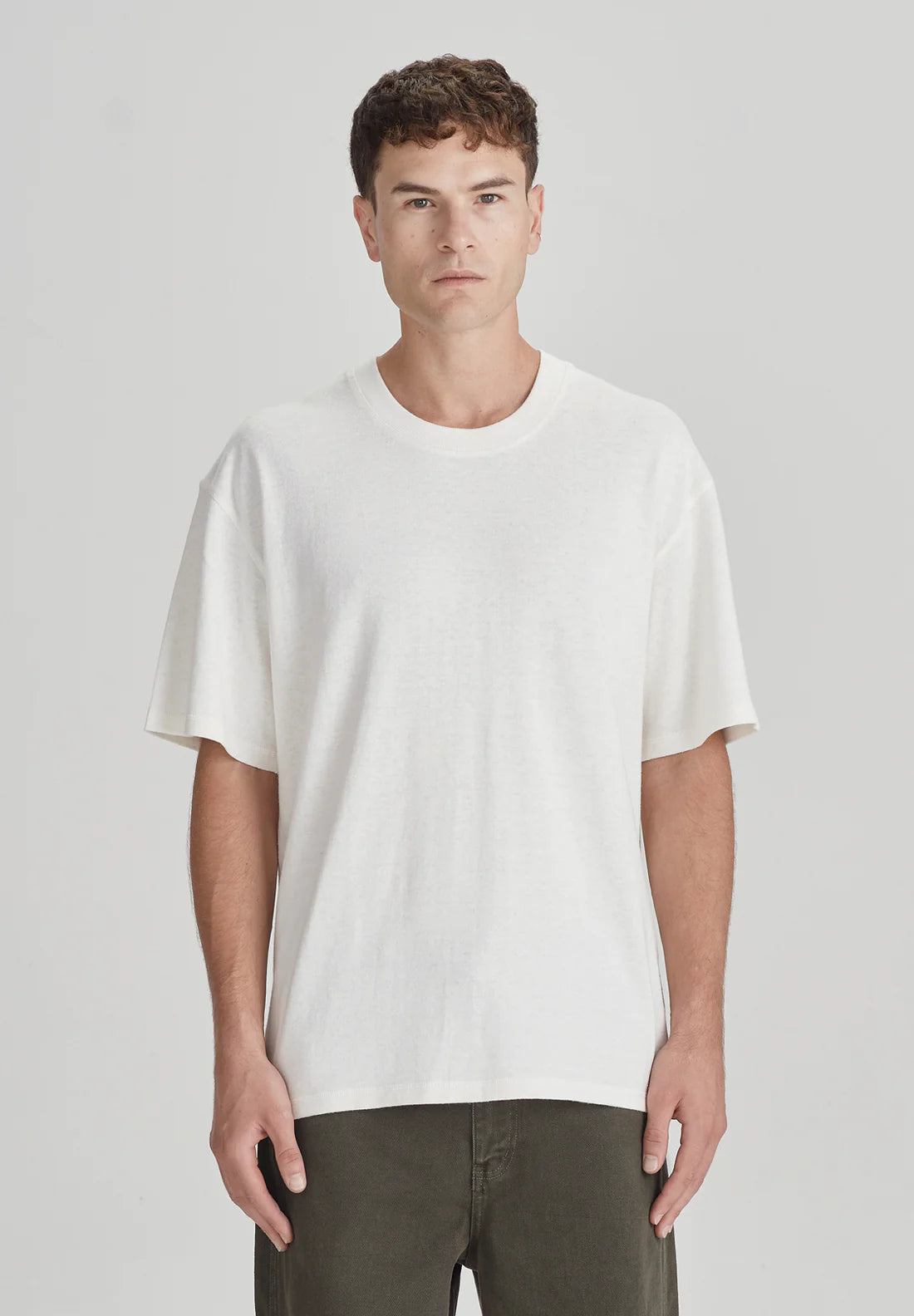 COMMONERS Hemp Jersey SS Tee | Rice White