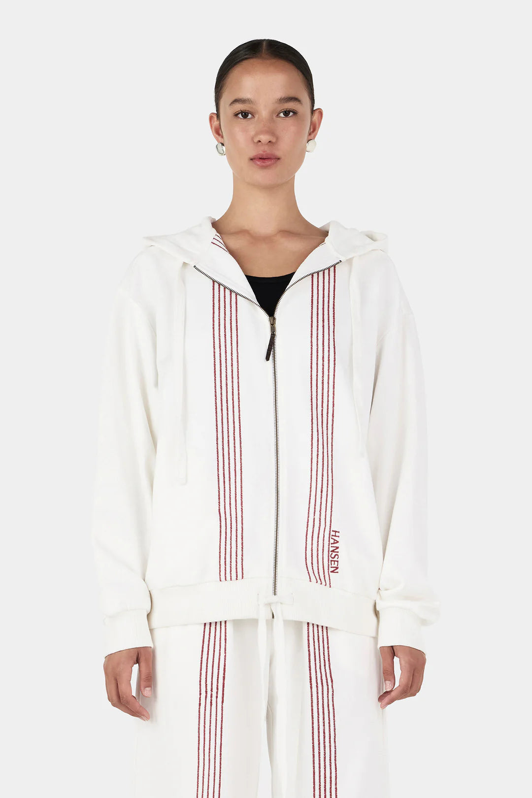 HANSEN & GRETEL Rhya Embroidered Hoodie | Cream