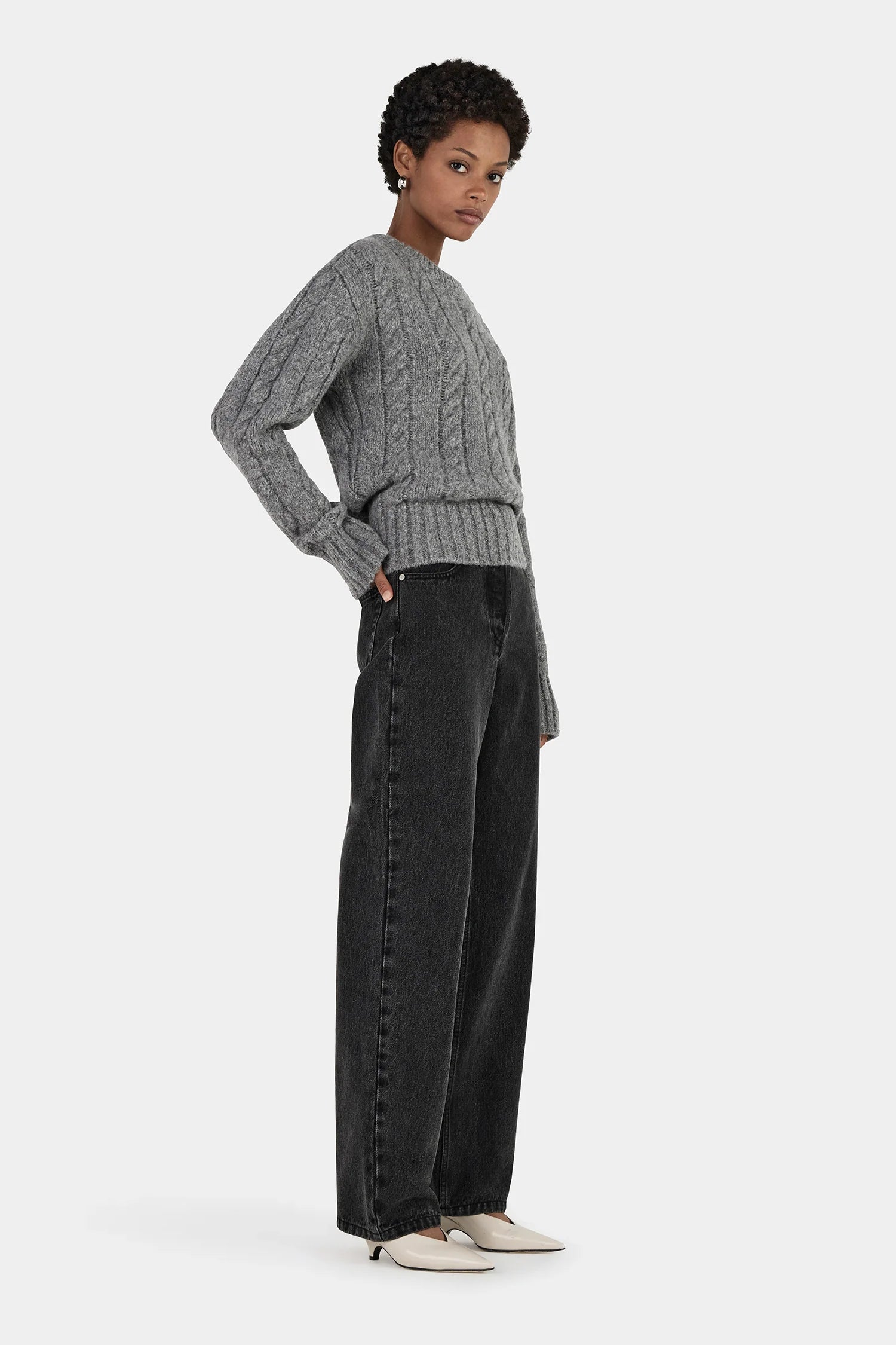 HANSEN & GRETEL Stevie Knit Jumper | Grey Marle