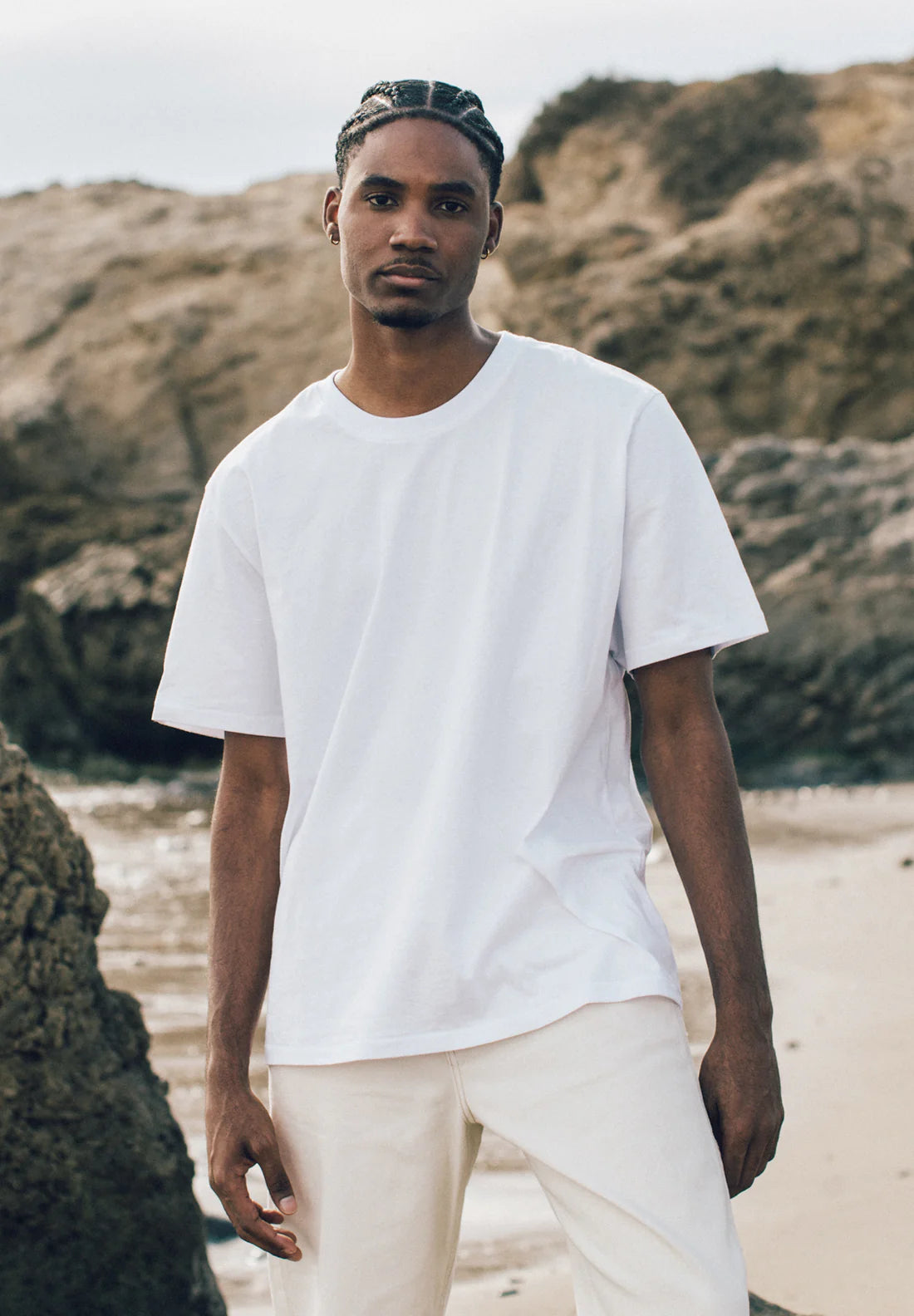 COMMONERS Mens Relaxed Tee | White