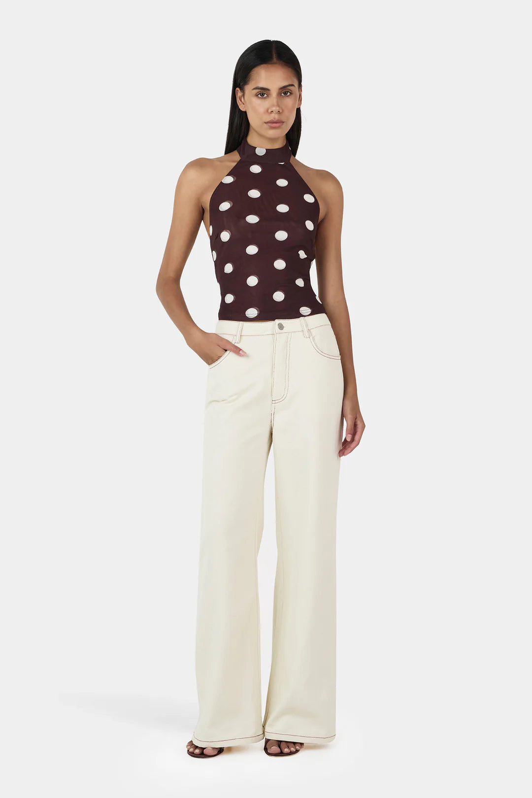 OWNLEY Nola Haltar Top | Pinot Polka