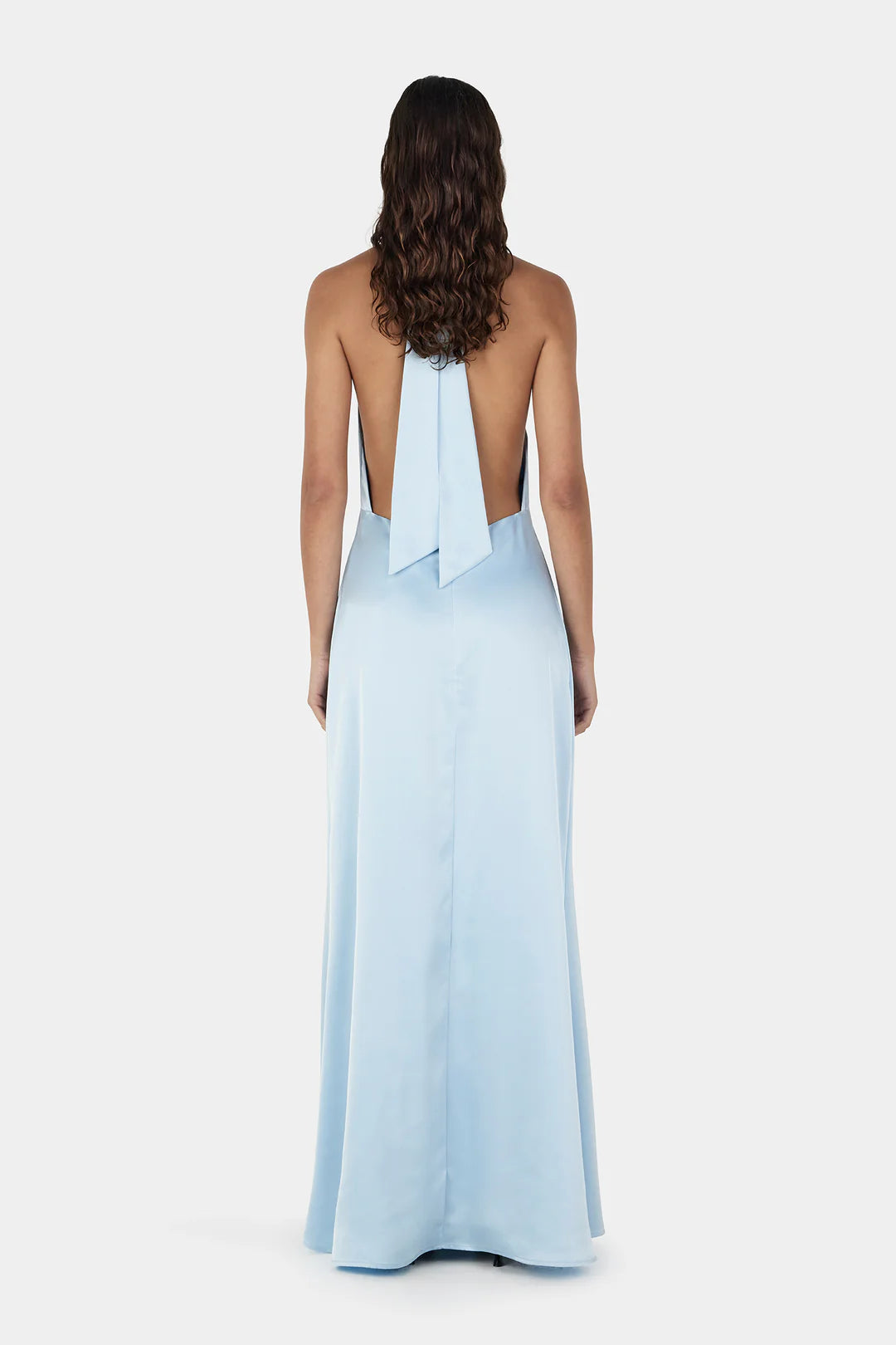 HANSEN Petra Satin Backless Gown | SkyBlue