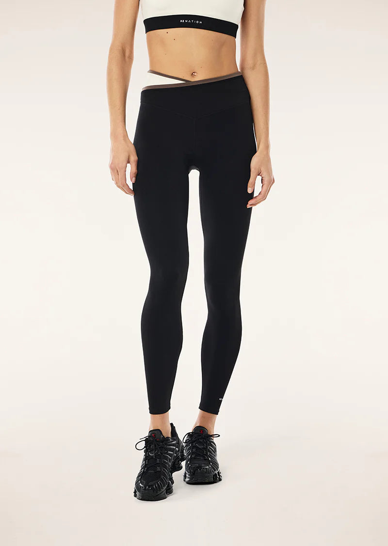 P.E NATION Status Full Length Legging | Black & Walnut