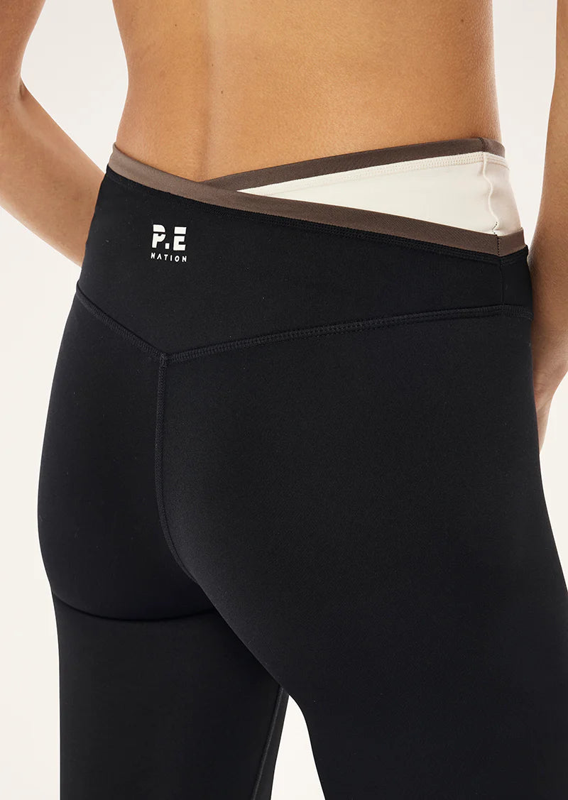 P.E NATION Status Full Length Legging | Black & Walnut