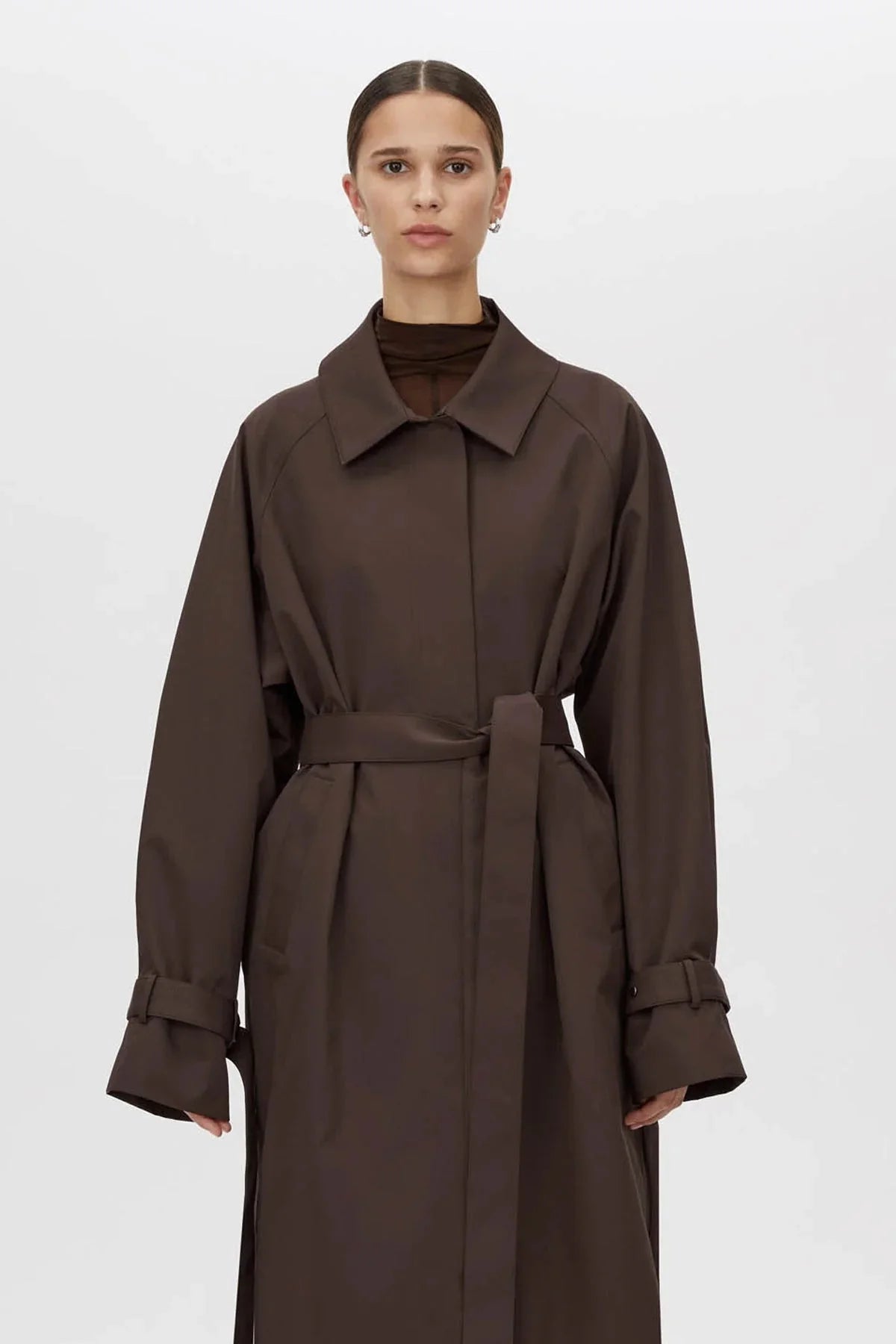 CAMILLA AND MARC Dia Car Coat | Bitter Chocolate