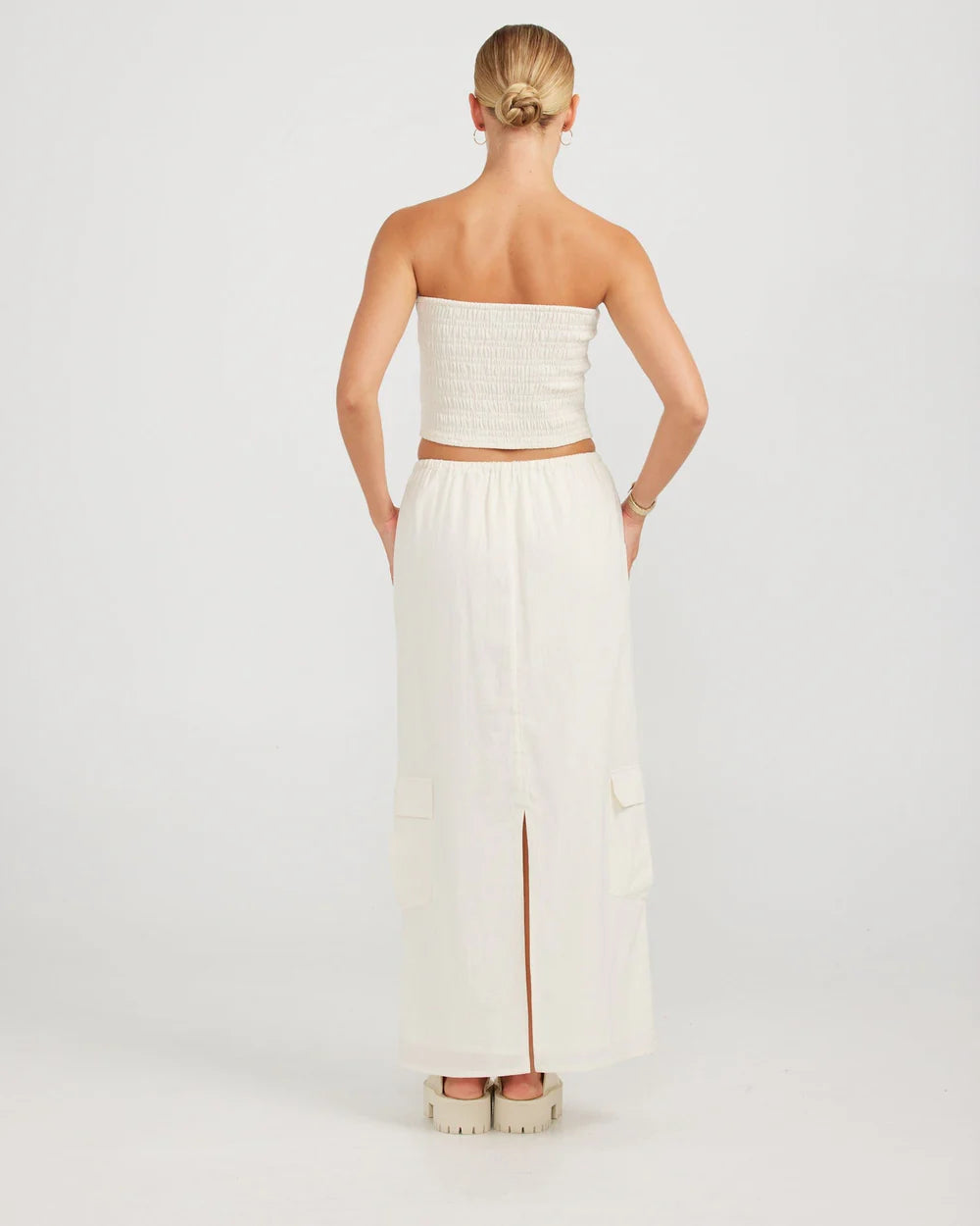 CHARLIE HOLIDAY Shay Maxi Skirt | Ecru