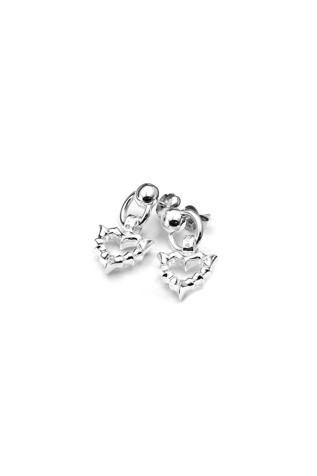 STOLEN GIRLFRIENDS CLUB Punk Jagged Heart Earring | Silver