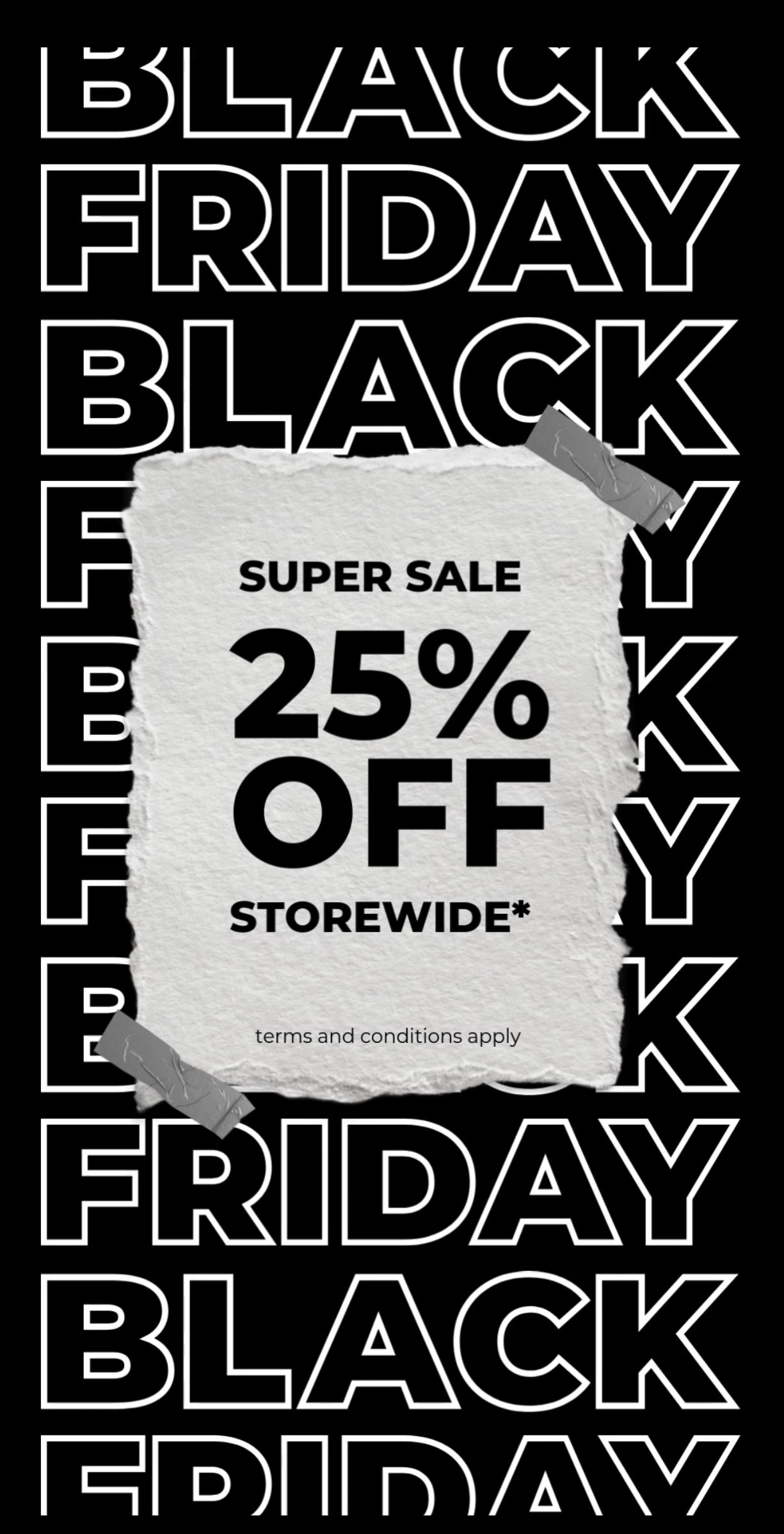 BLACK FRIDAY SALE