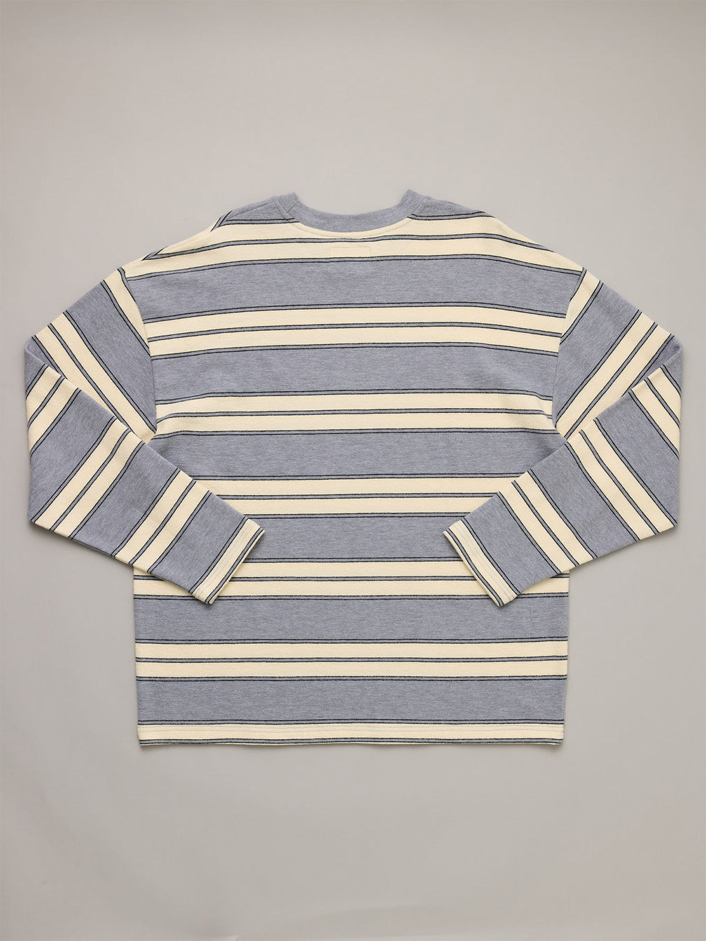 JUST ANOTHER FISHERMAN Bay LS Tee | Grey Marle Stripe