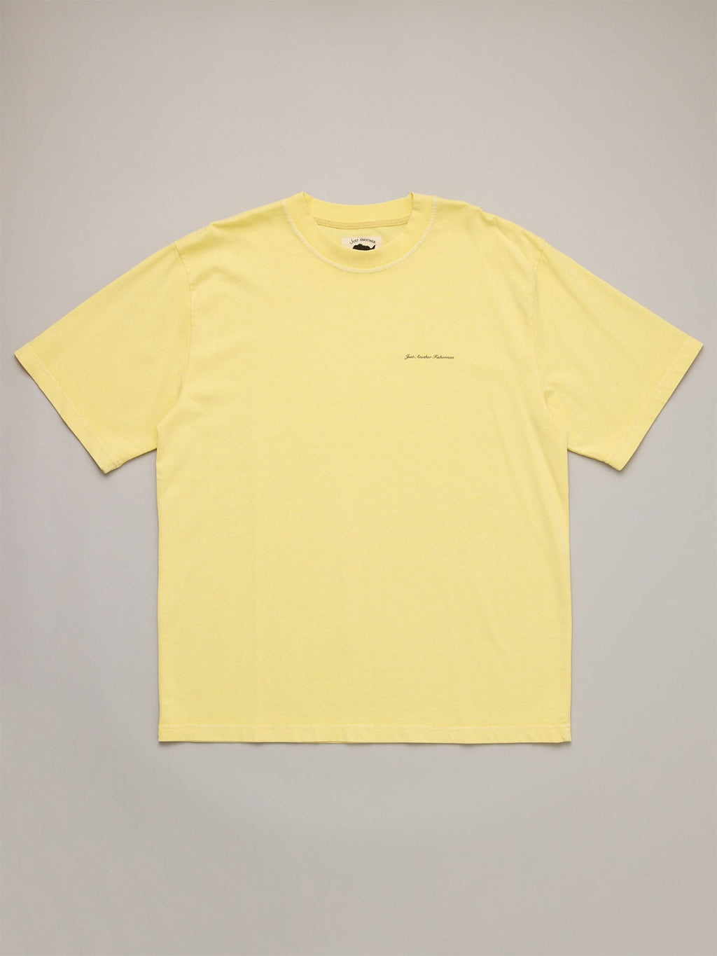JUST ANOTHER FISHERMAN Script Heavy Shore Tee | Dawn Yellow