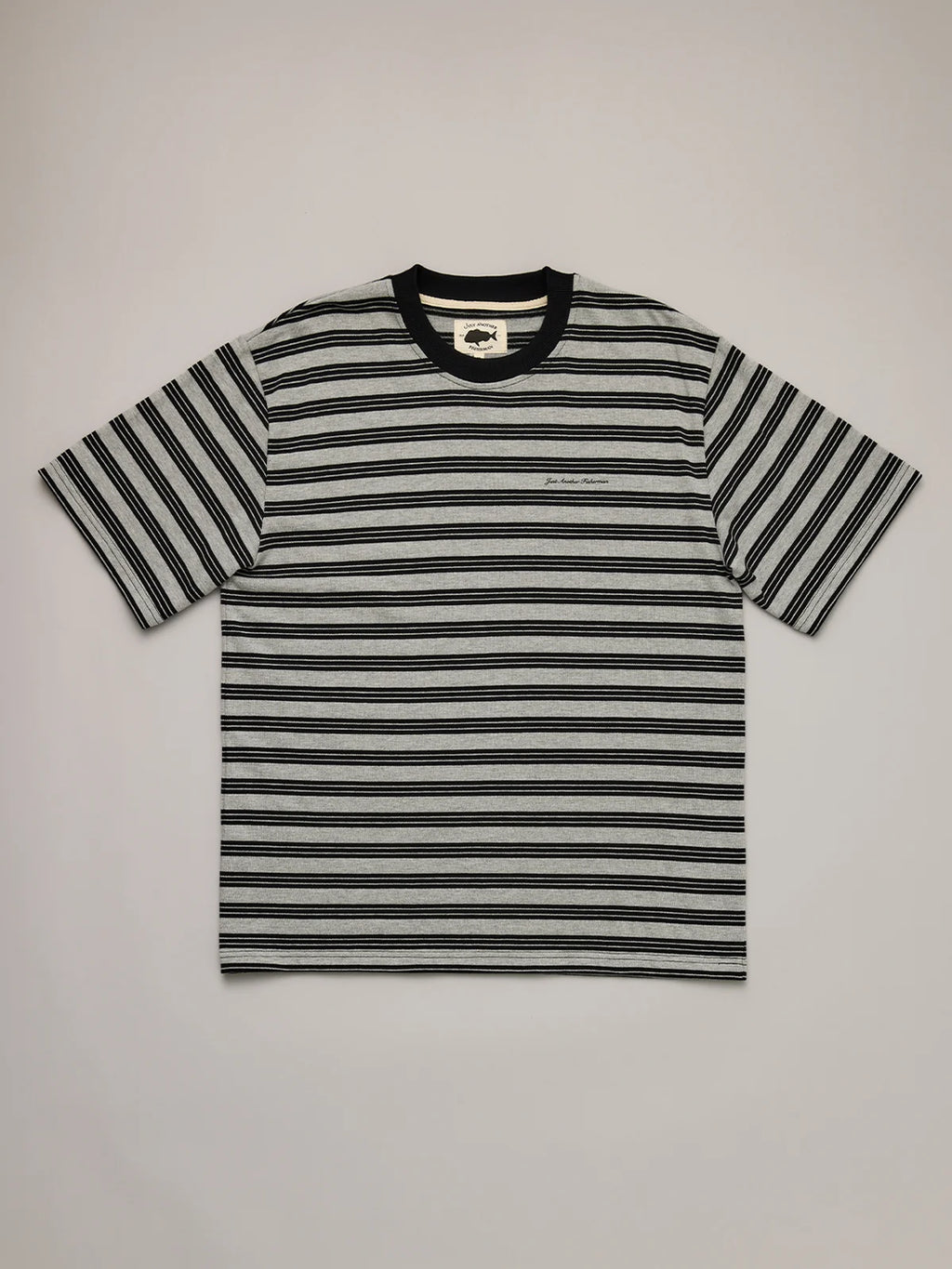 J.A.F Heavy Shore Tee | Grey Marle Stripe