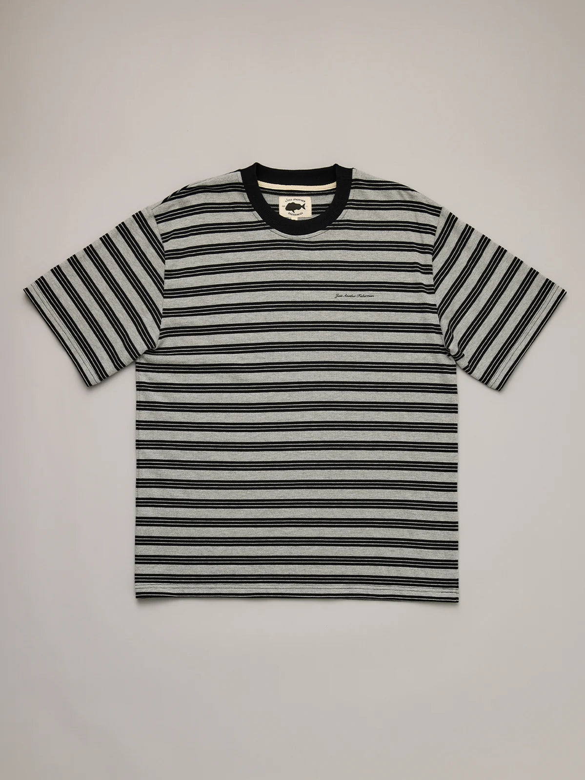 J.A.F Heavy Shore Tee | Grey Marle Stripe