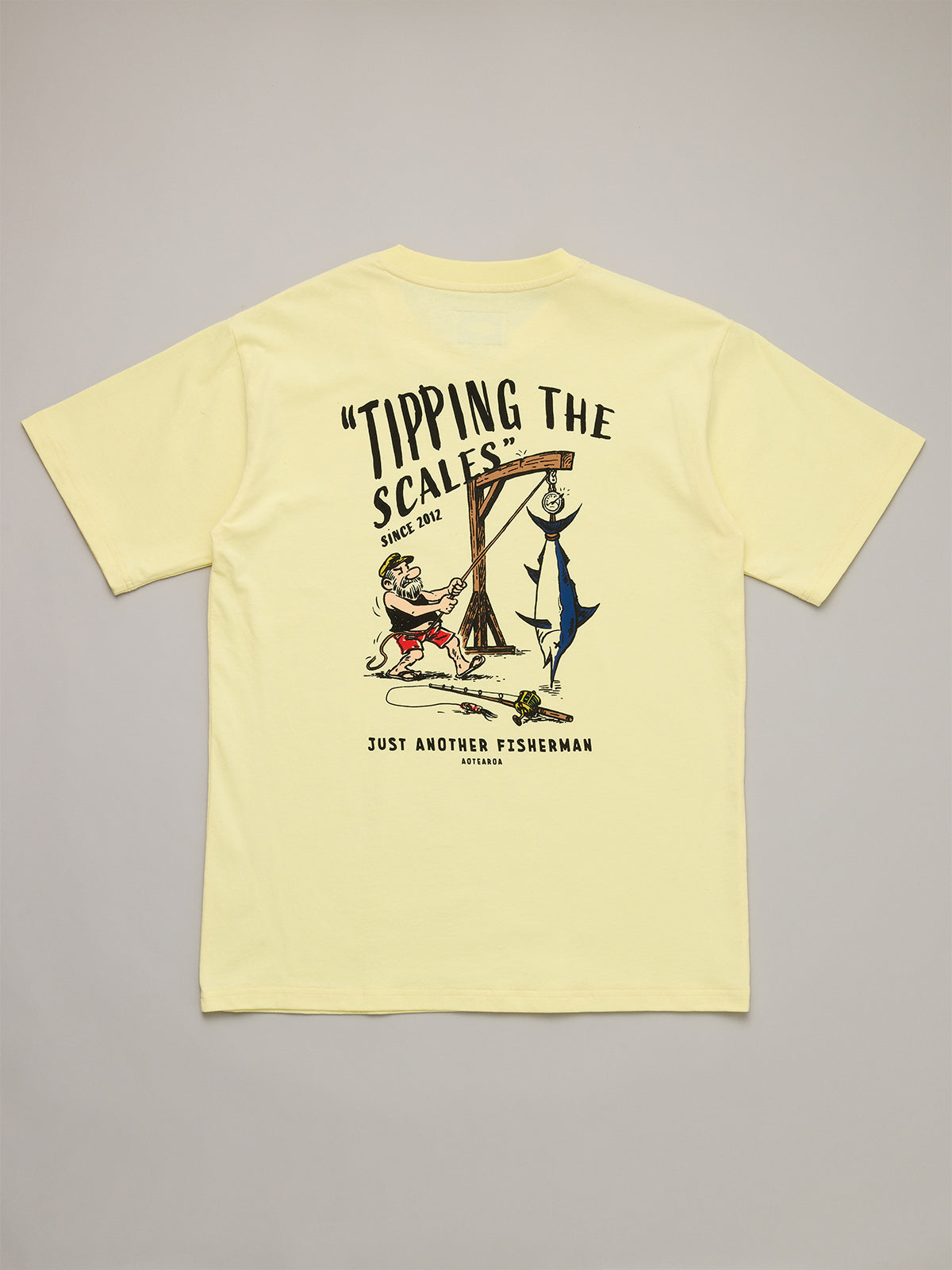 Tipping the Scales Sea Tee Dawn Yellow front