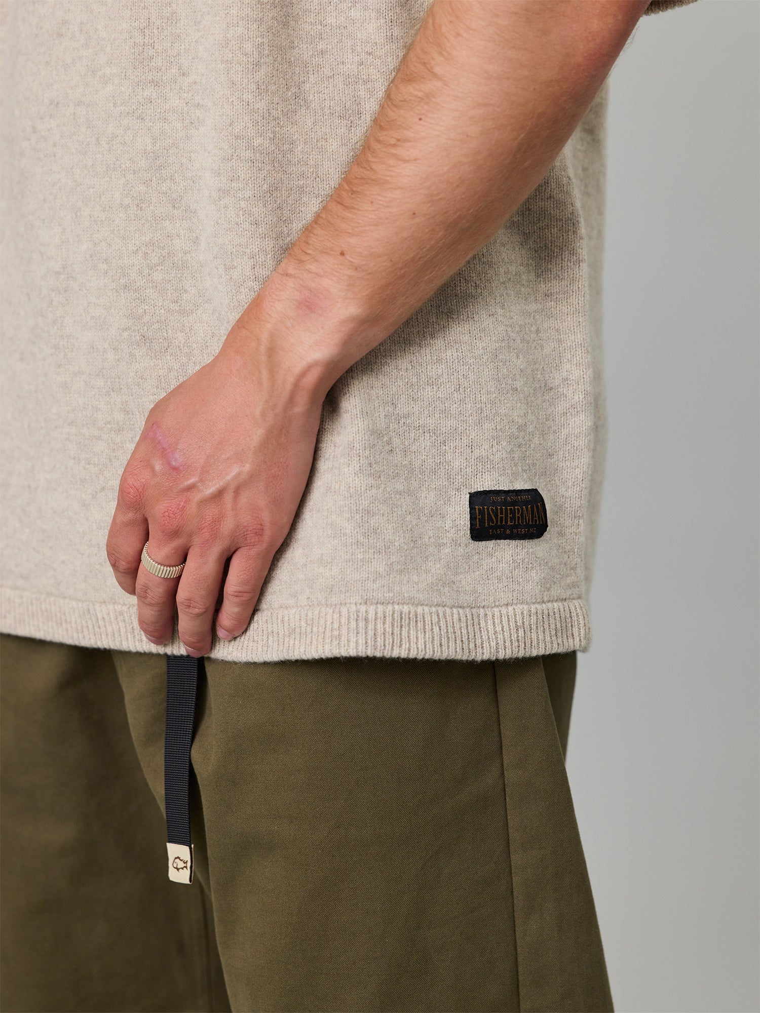 J.A.F Merino Sea Tee | Grey Feather