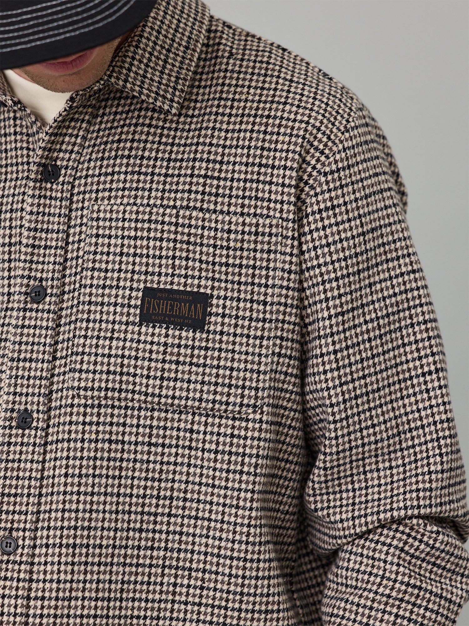 J.A.F Tooth Overs-shirt | Brown