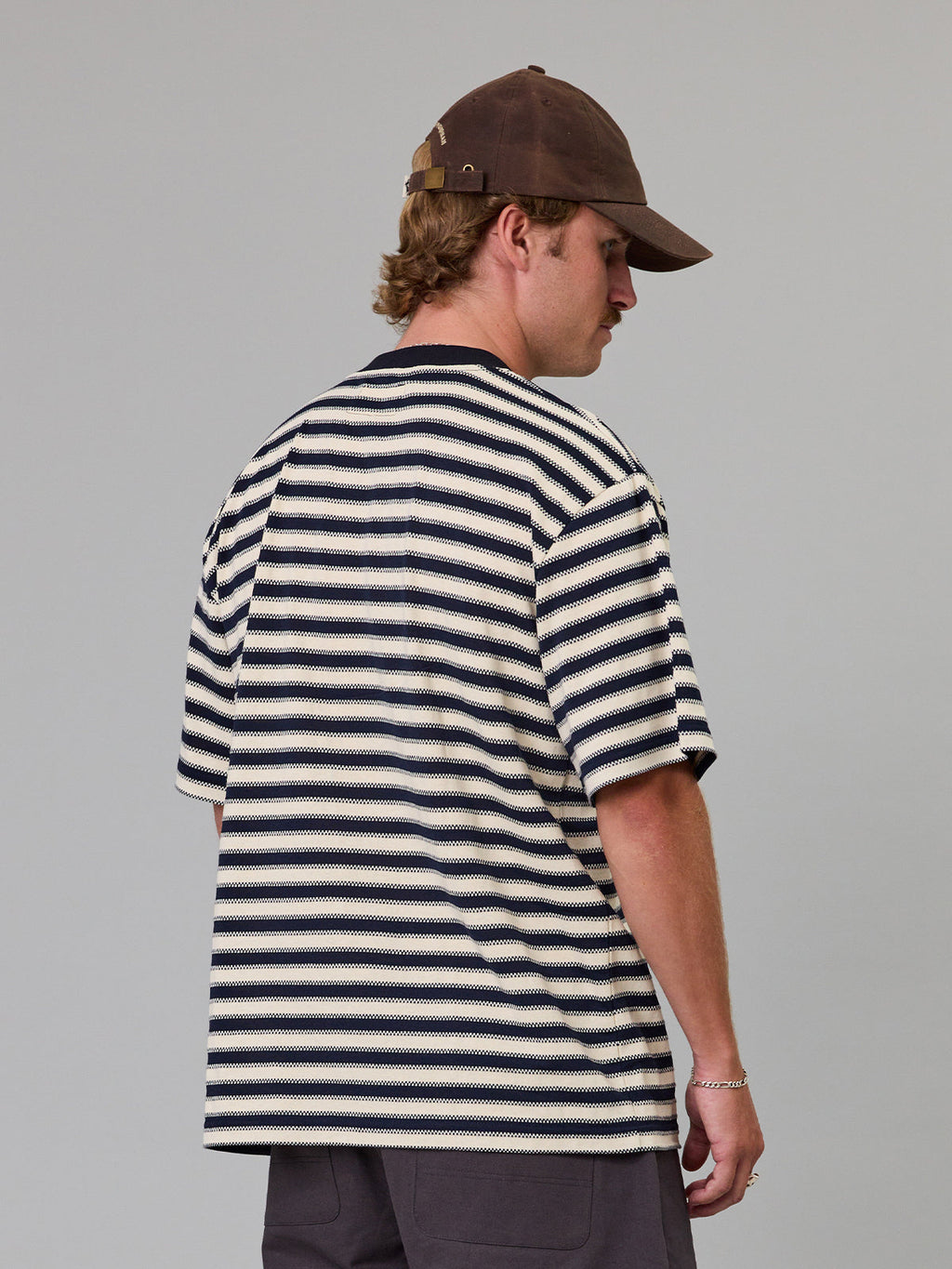 JUST ANOTHER FISHERMAN J.A.F Shore Tee | Navy Stripe