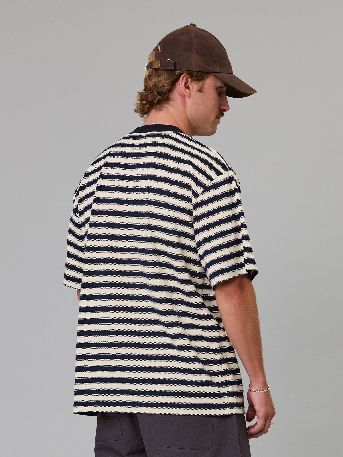 JUST ANOTHER FISHERMAN J.A.F Shore Tee | Navy Stripe