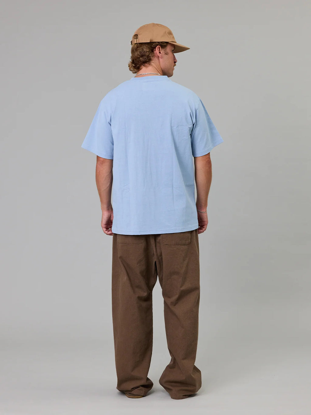 J.A.F Stamp Sea Tee | Washed Blue