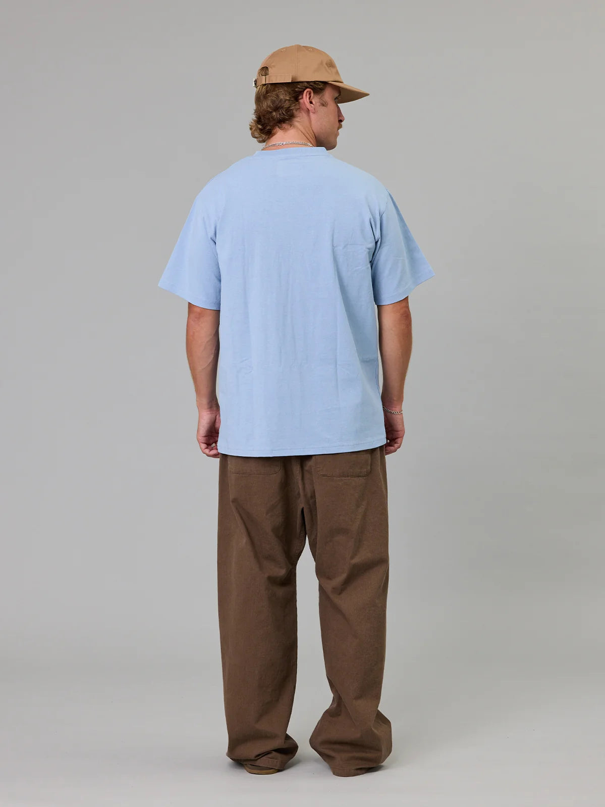 J.A.F Stamp Sea Tee | Washed Blue