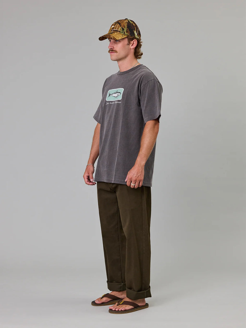 J.A.F Kahawai Sea Tee | Aged Black