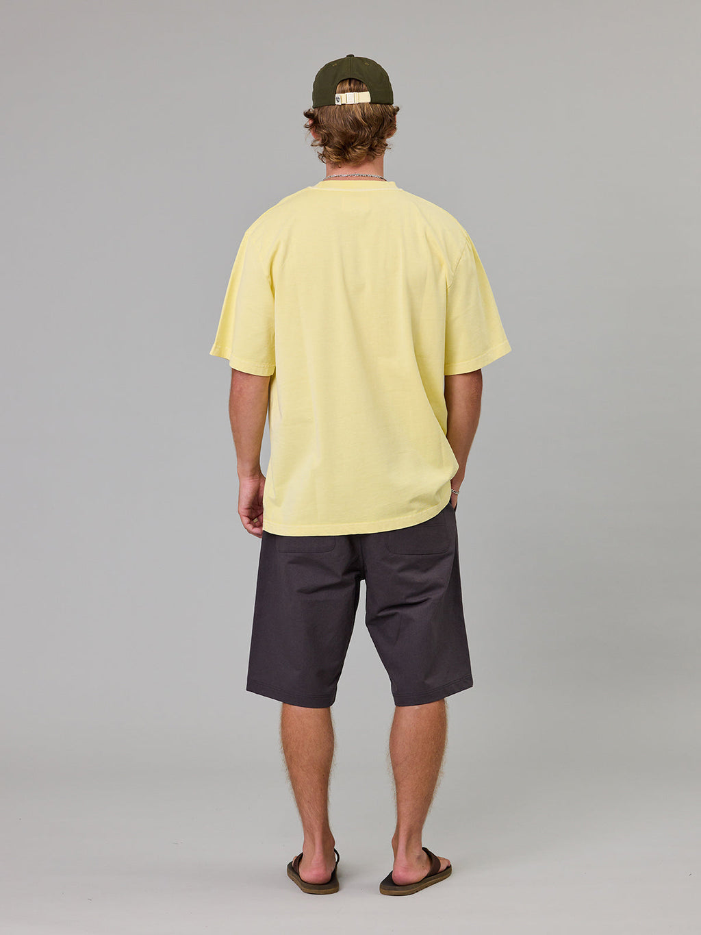 JUST ANOTHER FISHERMAN Script Heavy Shore Tee | Dawn Yellow