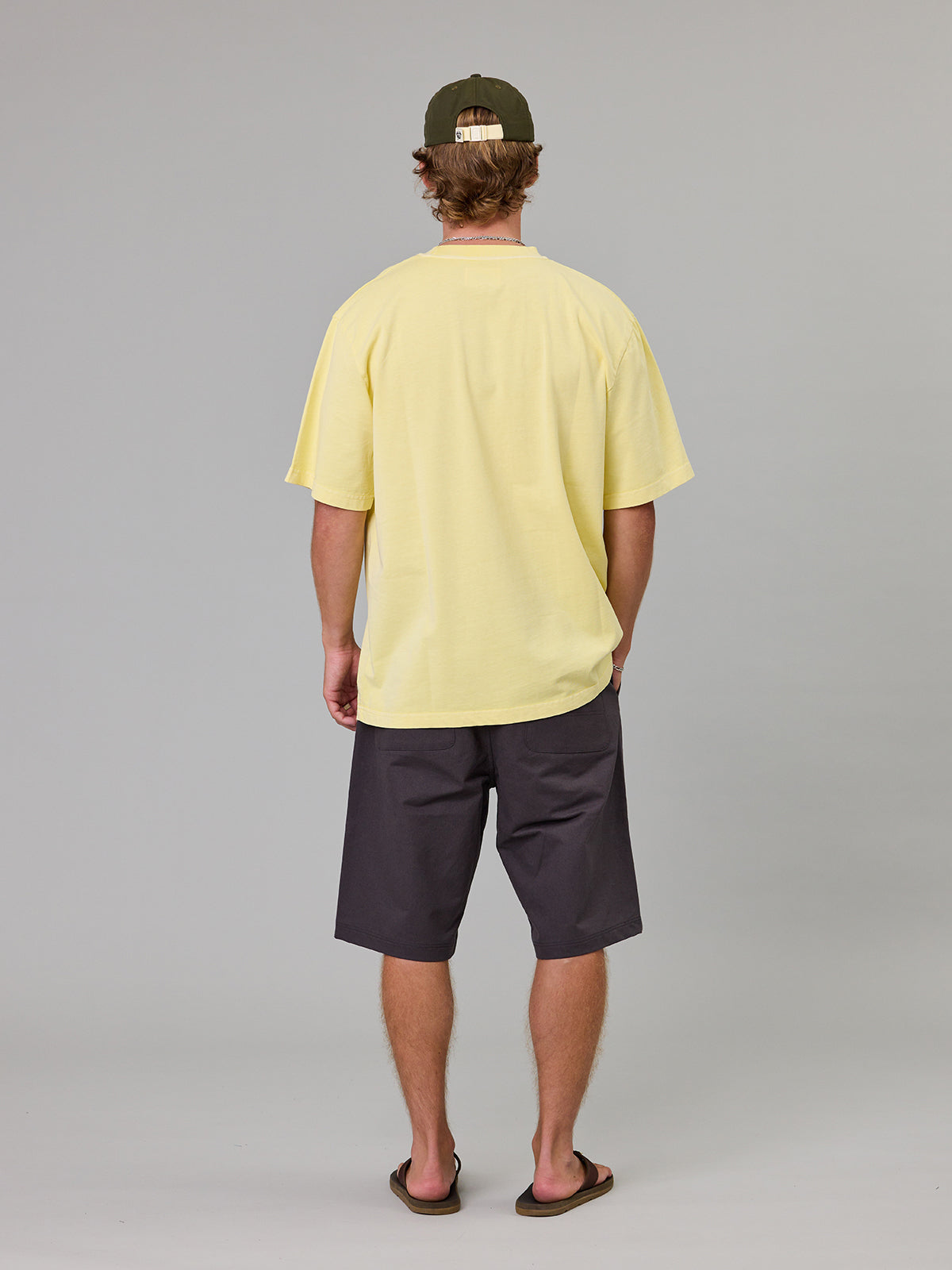 JUST ANOTHER FISHERMAN Script Heavy Shore Tee | Dawn Yellow
