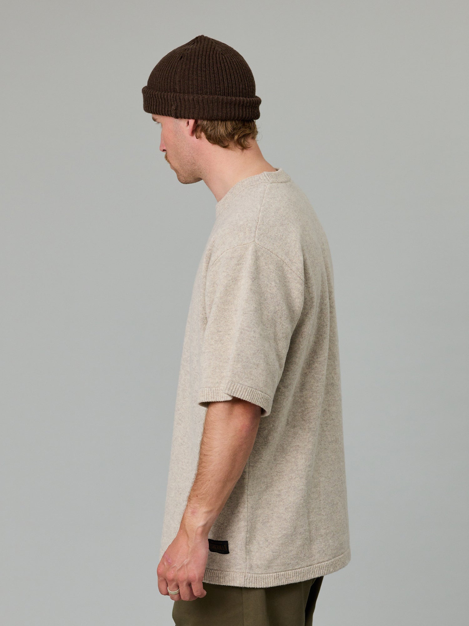 J.A.F Merino Sea Tee | Grey Feather