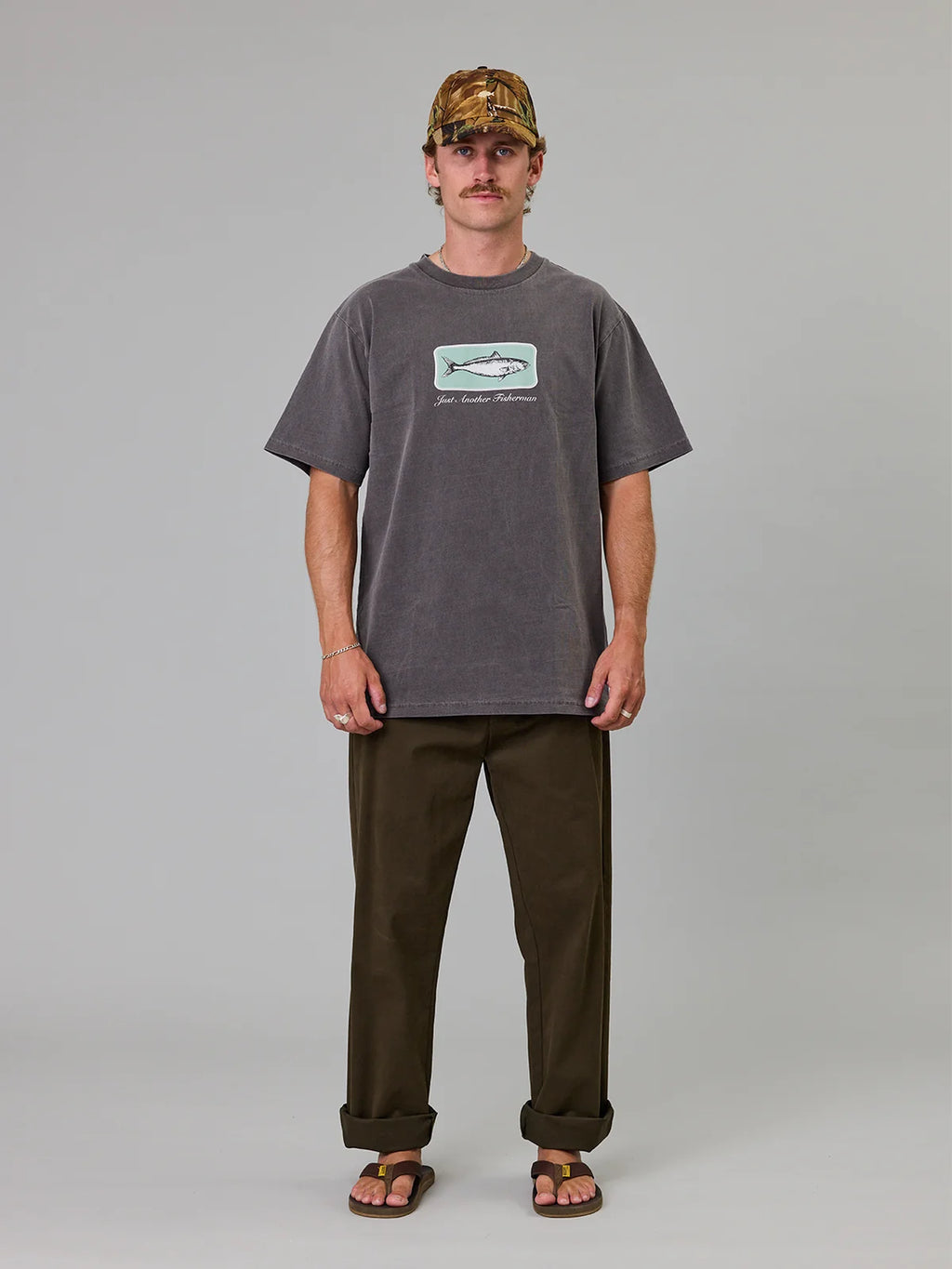 J.A.F Kahawai Sea Tee | Aged Black