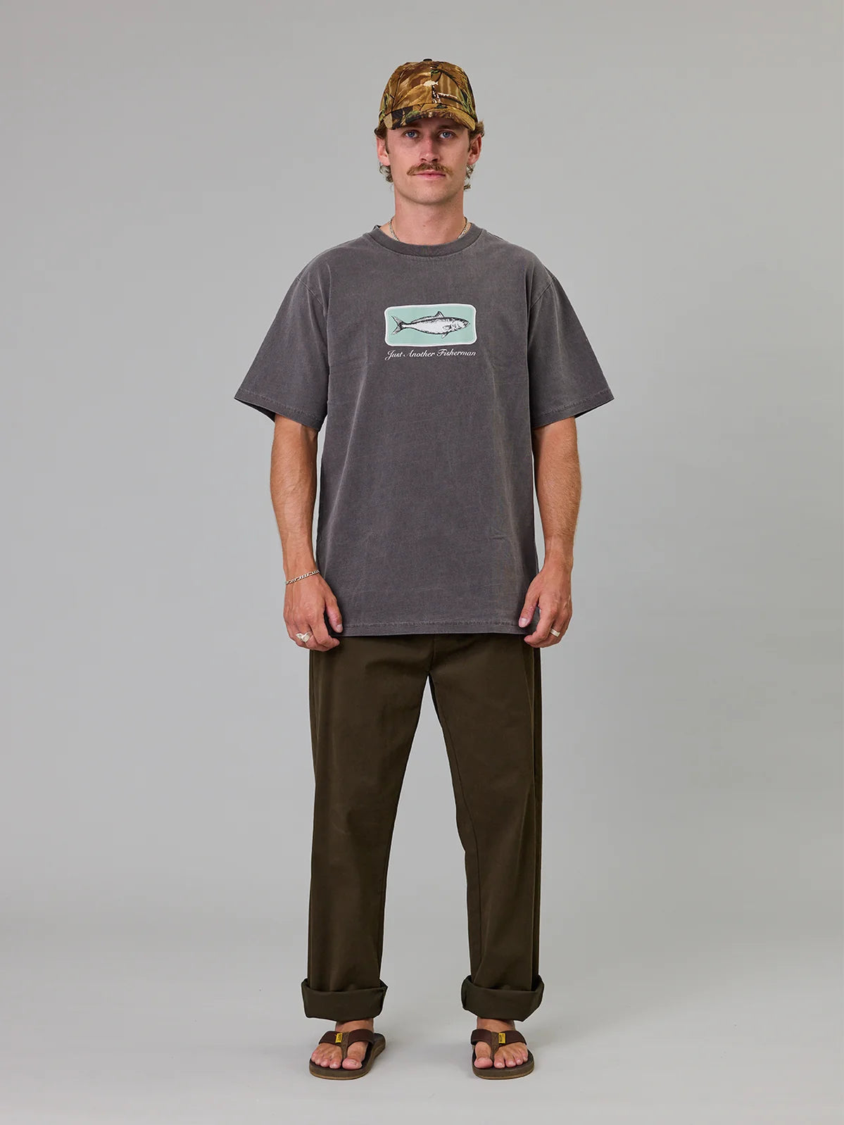 J.A.F Kahawai Sea Tee | Aged Black