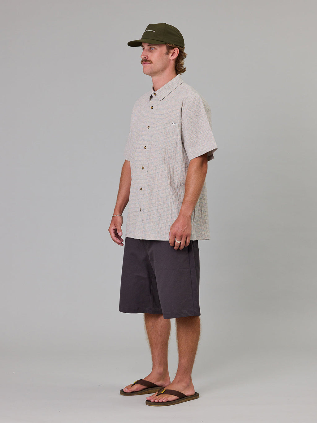 JUST ANOTHER FISHERMAN Ballast SS Shirt | Tan Check