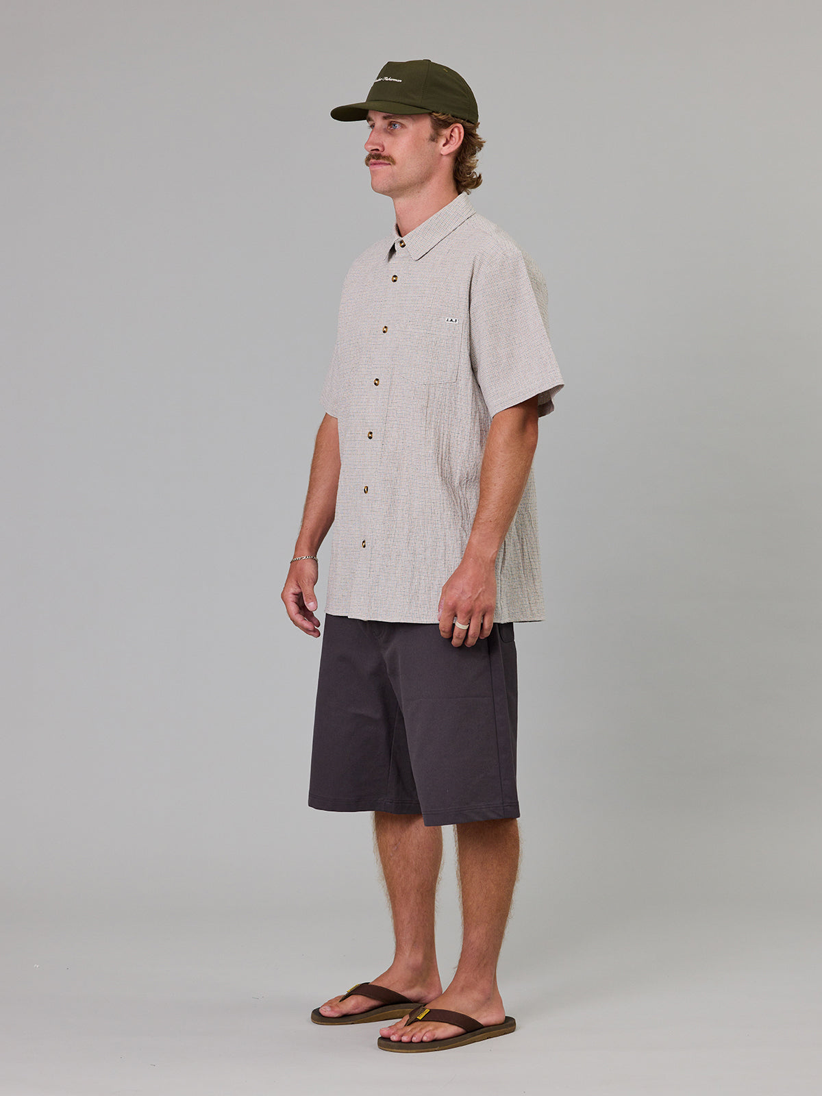 JUST ANOTHER FISHERMAN Ballast SS Shirt | Tan Check