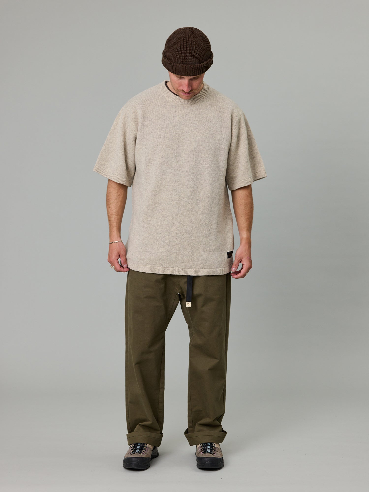 J.A.F Merino Sea Tee | Grey Feather