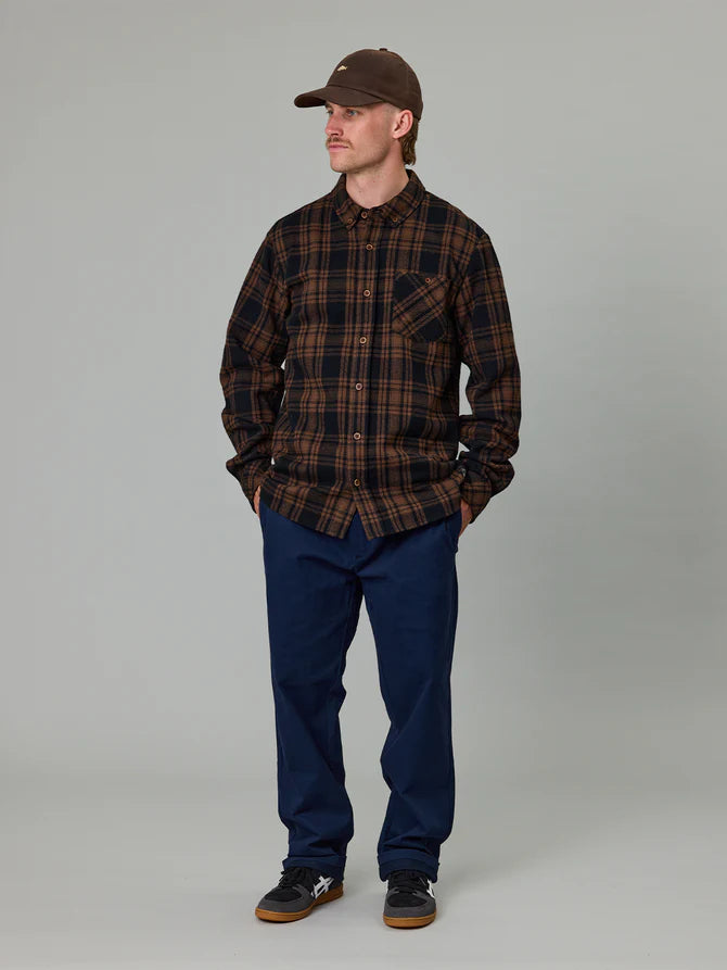 JUST ANOTHER FISHERMAN Boatyard Shirt | Brown Check