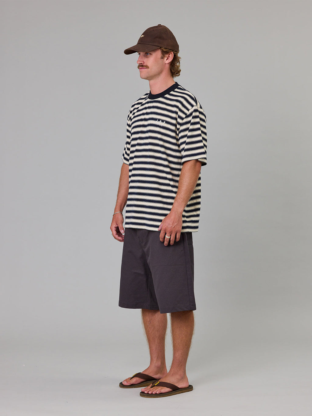 JUST ANOTHER FISHERMAN J.A.F Shore Tee | Navy Stripe