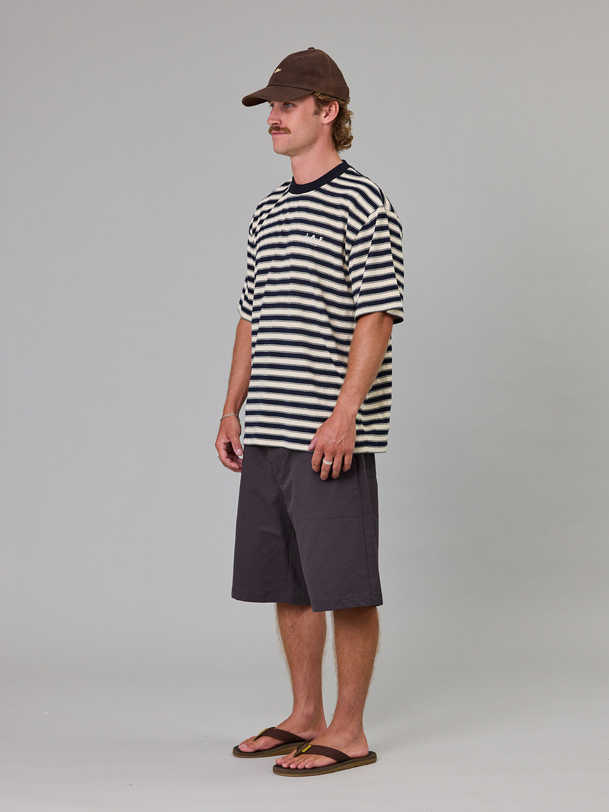 JUST ANOTHER FISHERMAN J.A.F Shore Tee | Navy Stripe