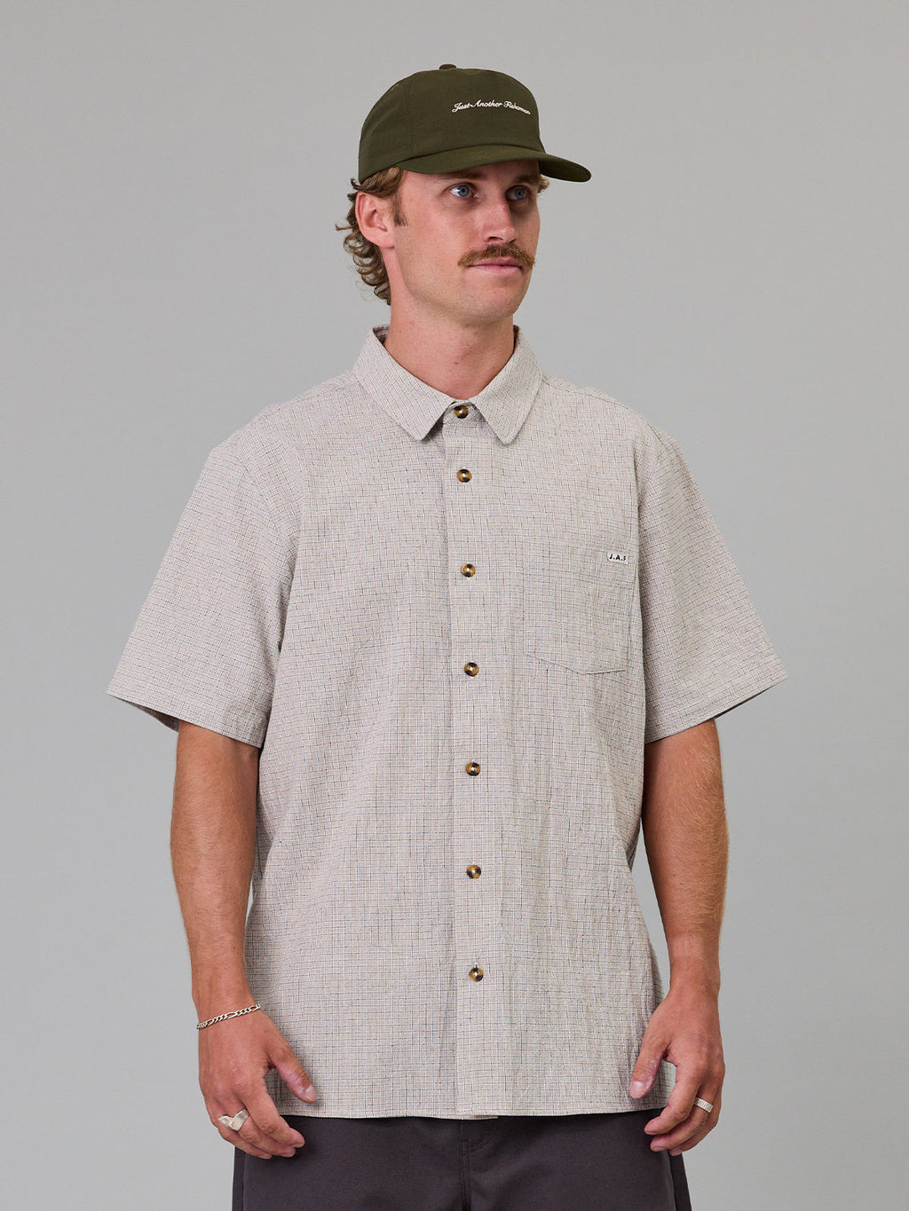 JUST ANOTHER FISHERMAN Ballast SS Shirt | Tan Check