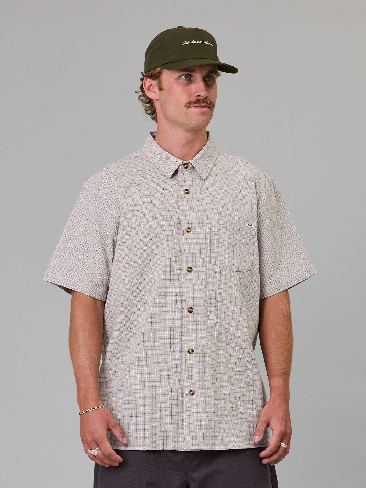 JUST ANOTHER FISHERMAN Ballast SS Shirt | Tan Check