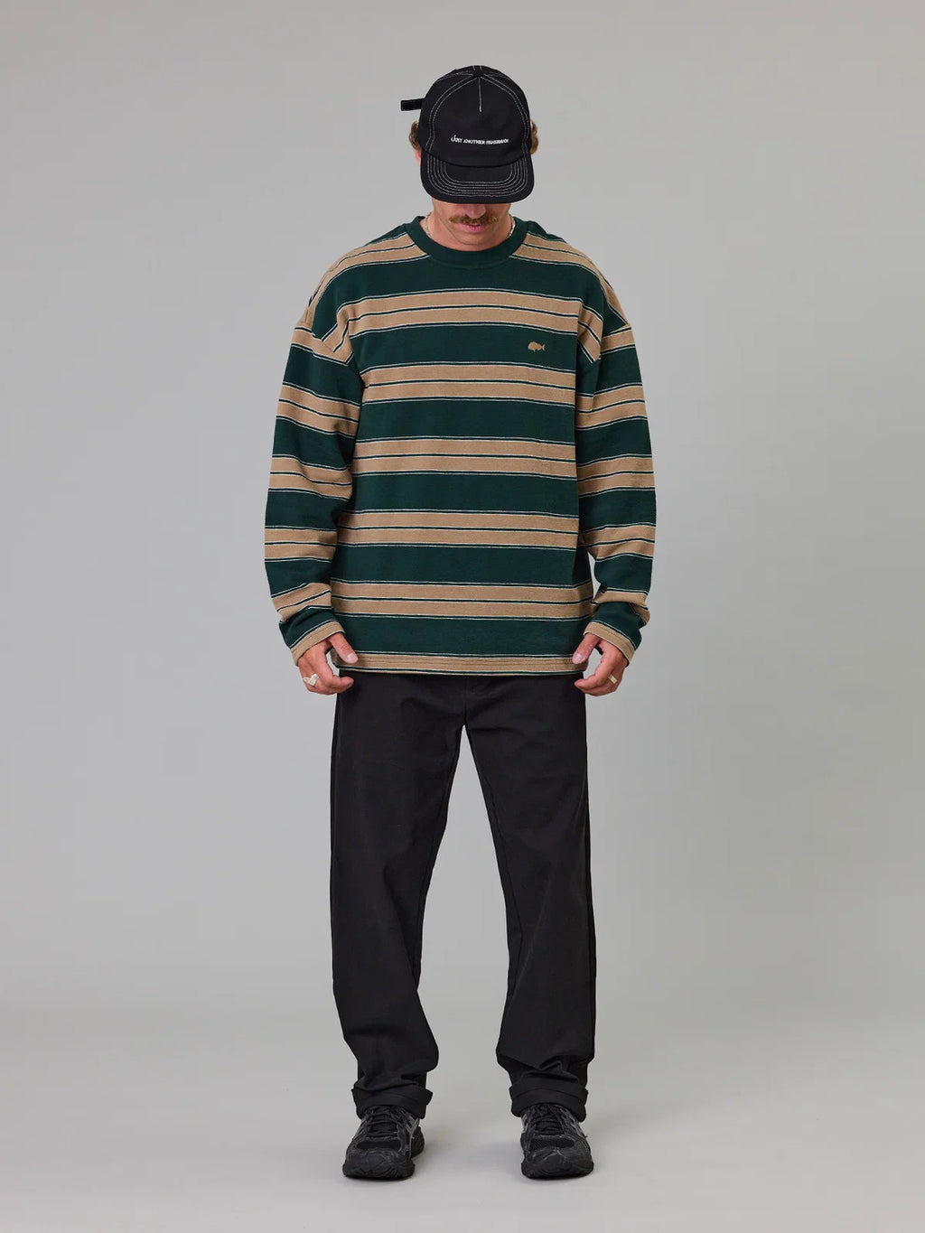 J.A.F Bay LS Tee | Green Stripe