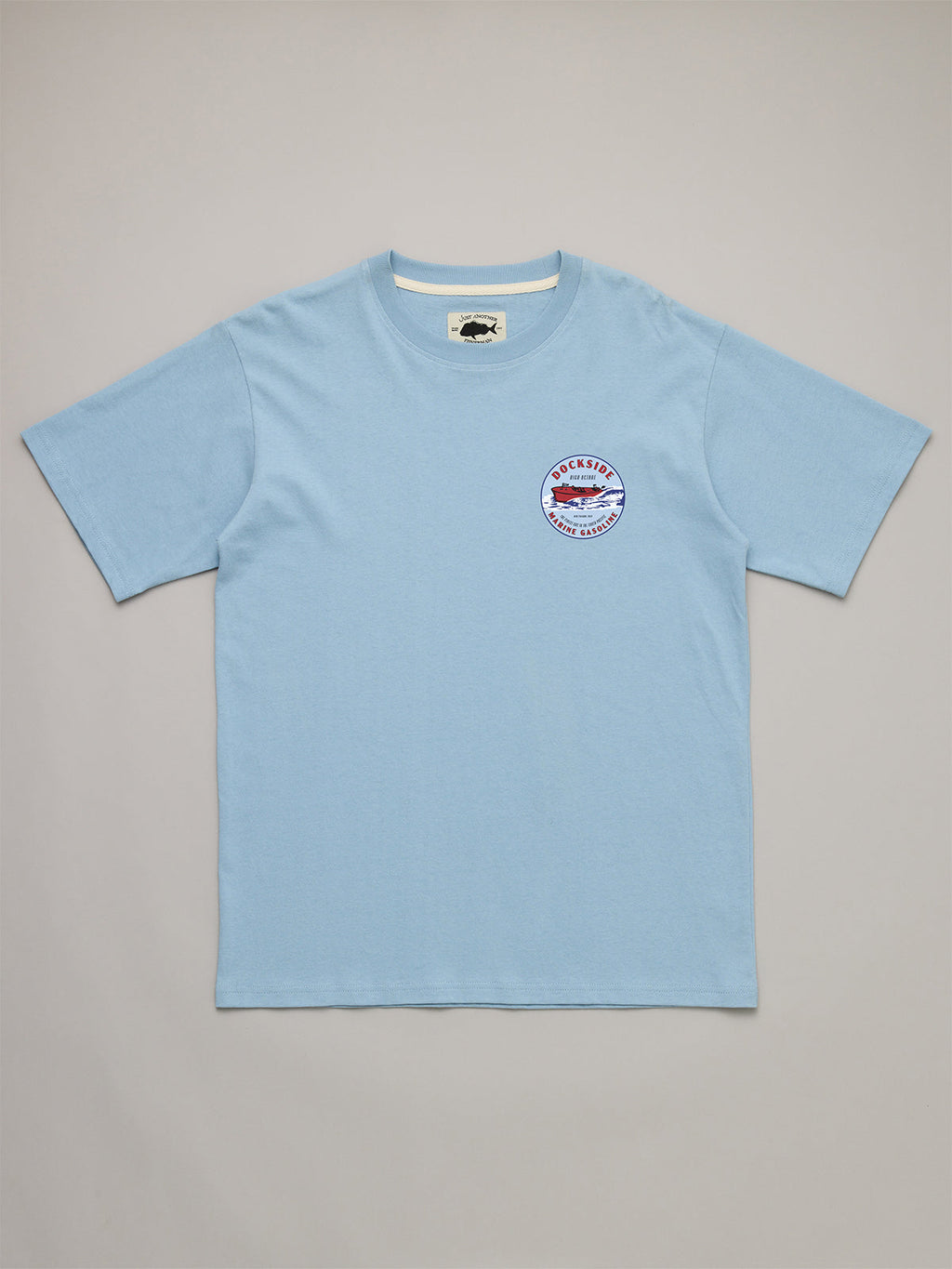 JUST ANOTHER FISHERMAN Marine Gasoline Sea Tee | Washed Blue