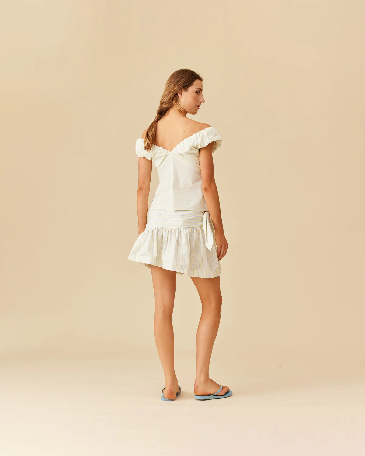 RUBY Lemonade Mini Skirt | Butter Blue Stripe