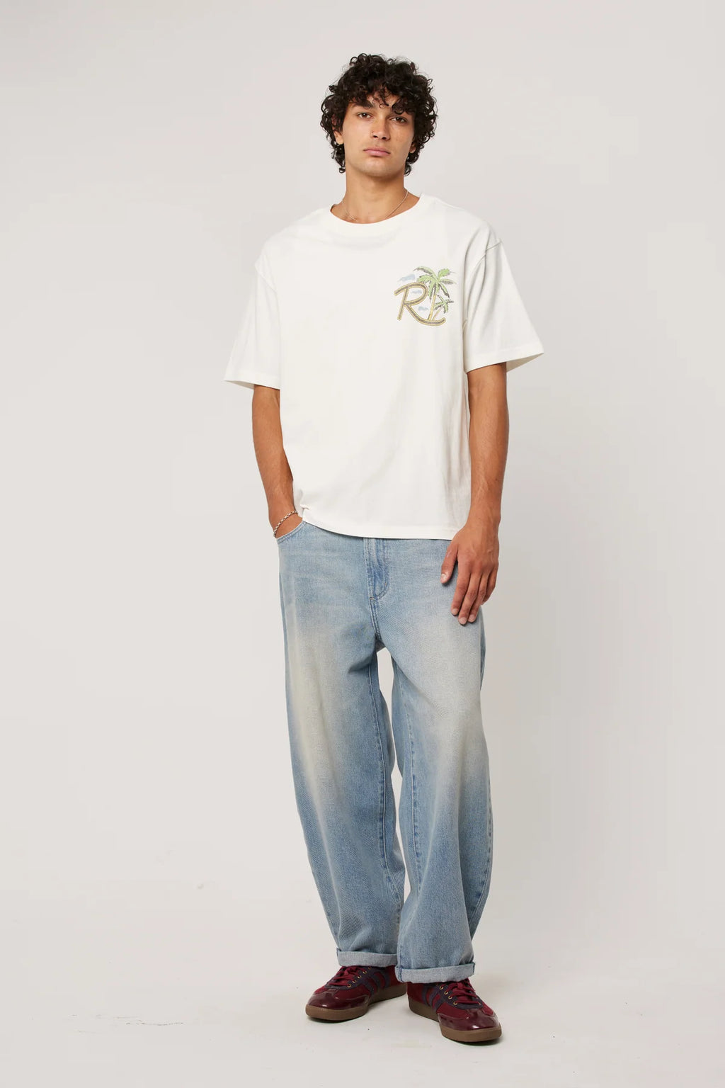 ROLLA'S Ezy Palms Tee | Vintage White